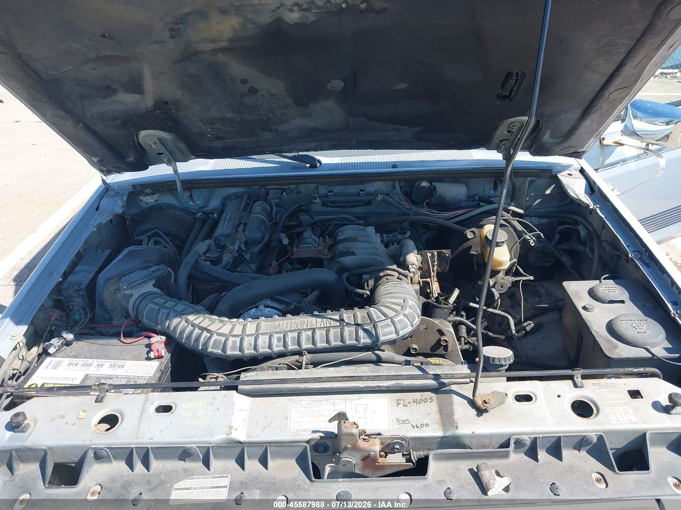 1991 Ford Ranger Super Cab Blue vin: 1FTCR14U1MPA78502
