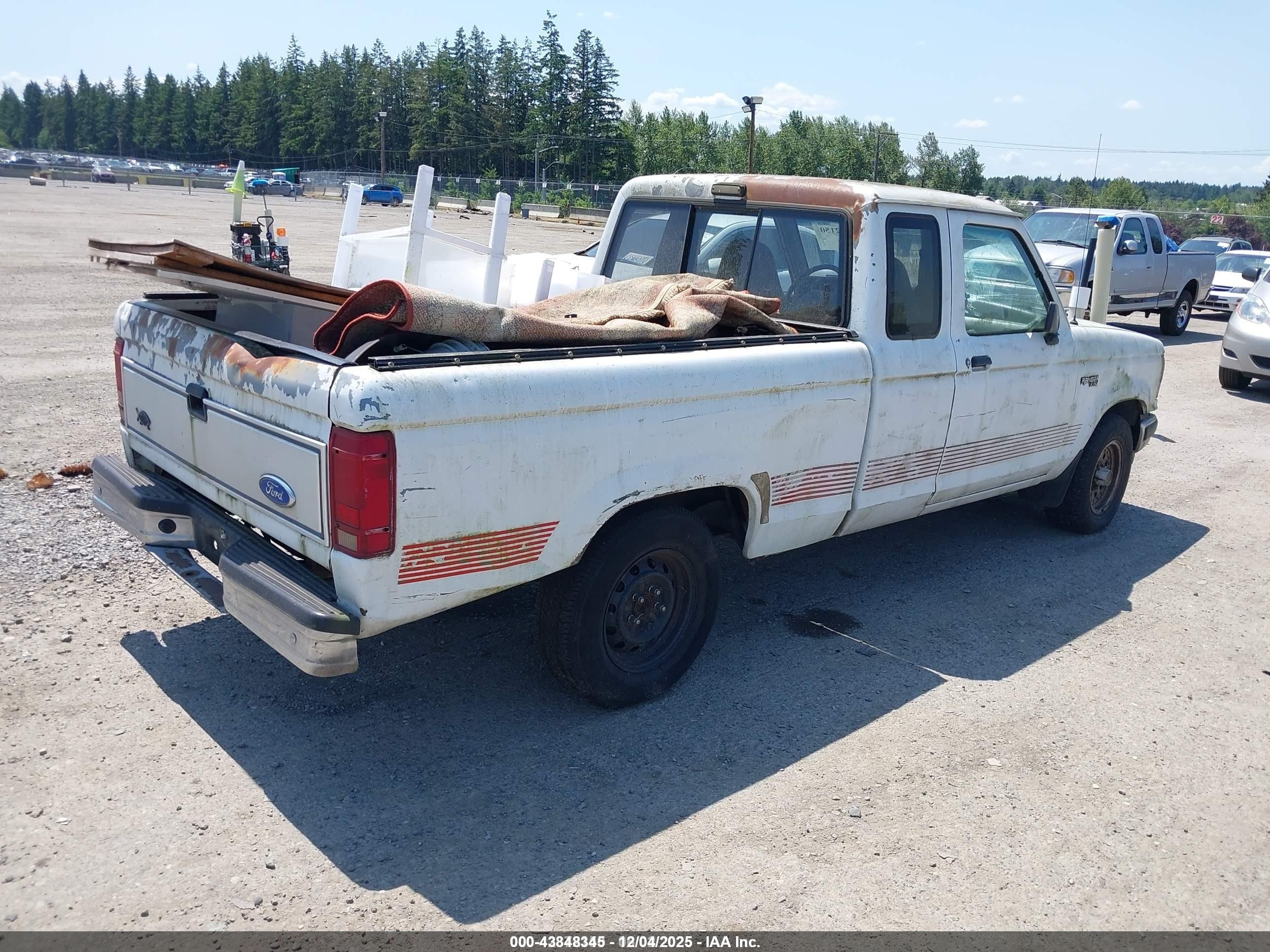 1992 Ford Ranger Super Cab White vin: 1FTCR14U2NPA90708