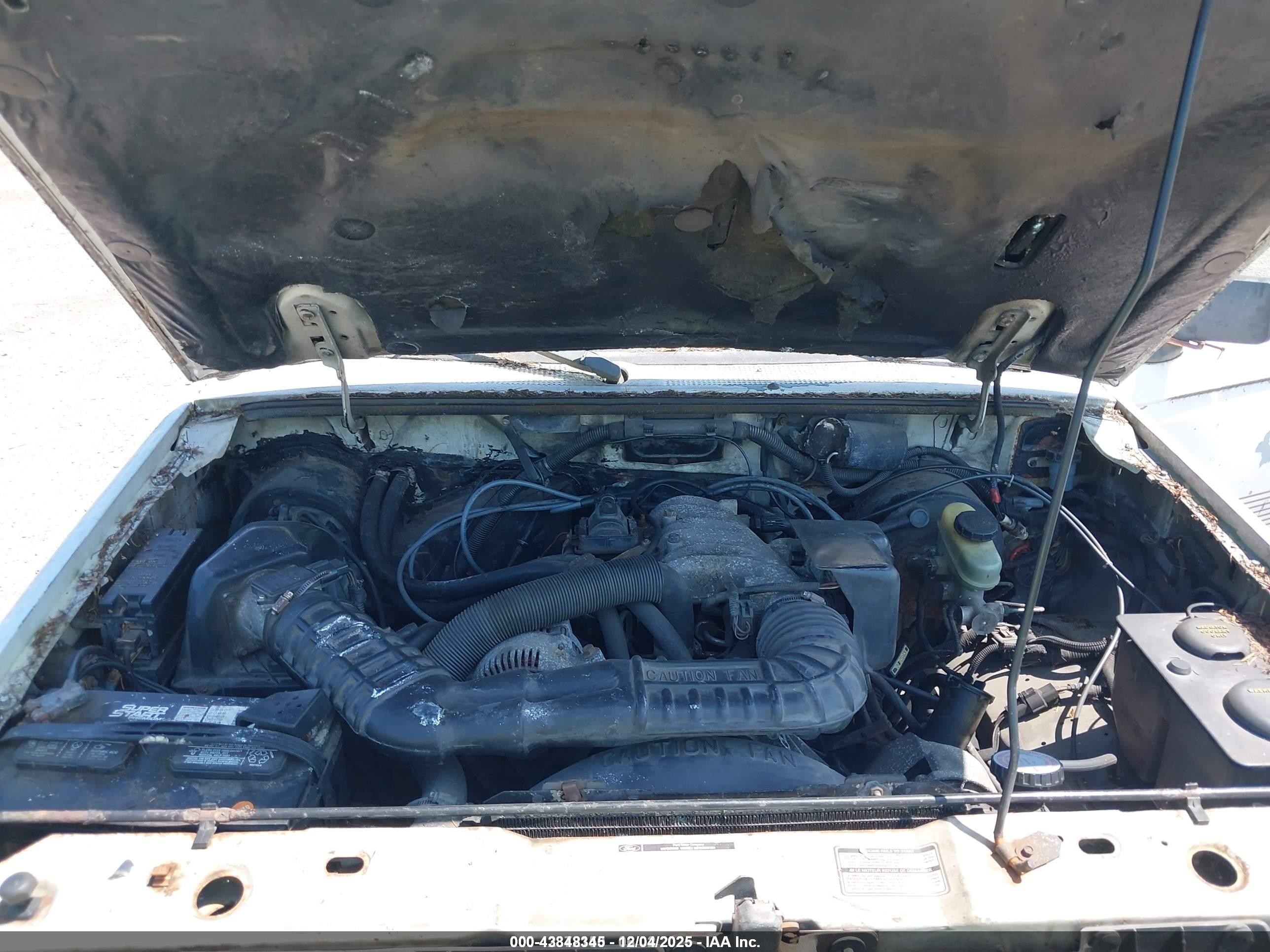 1992 Ford Ranger Super Cab White vin: 1FTCR14U2NPA90708