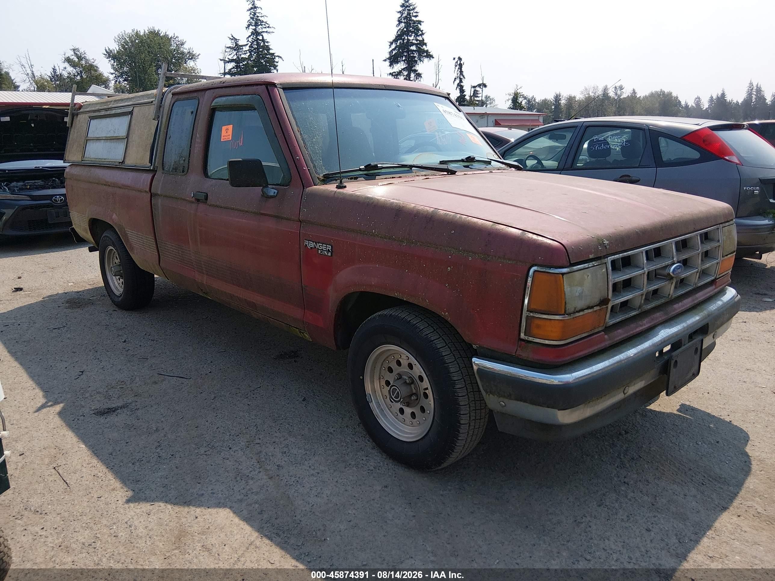 1992 Ford Ranger Super Cab Red vin: 1FTCR14U3NTA56753