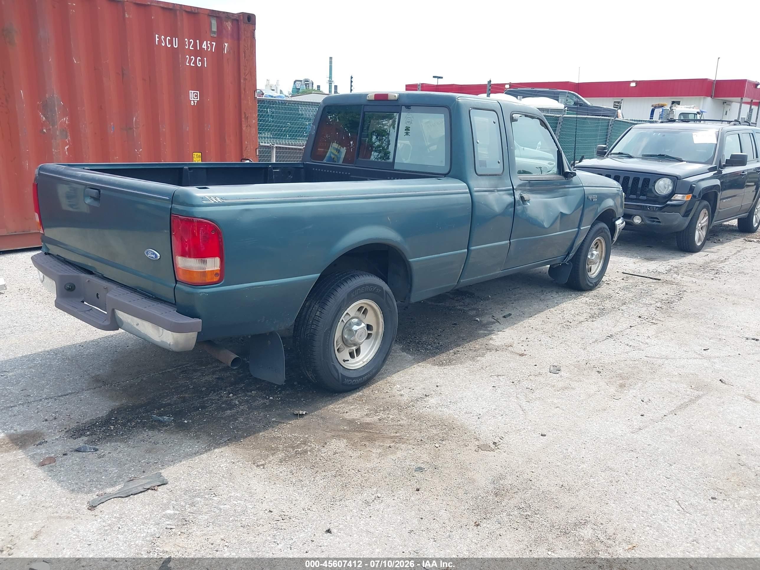 1996 Ford Ranger Super Cab Green vin: 1FTCR14U3TTA64347