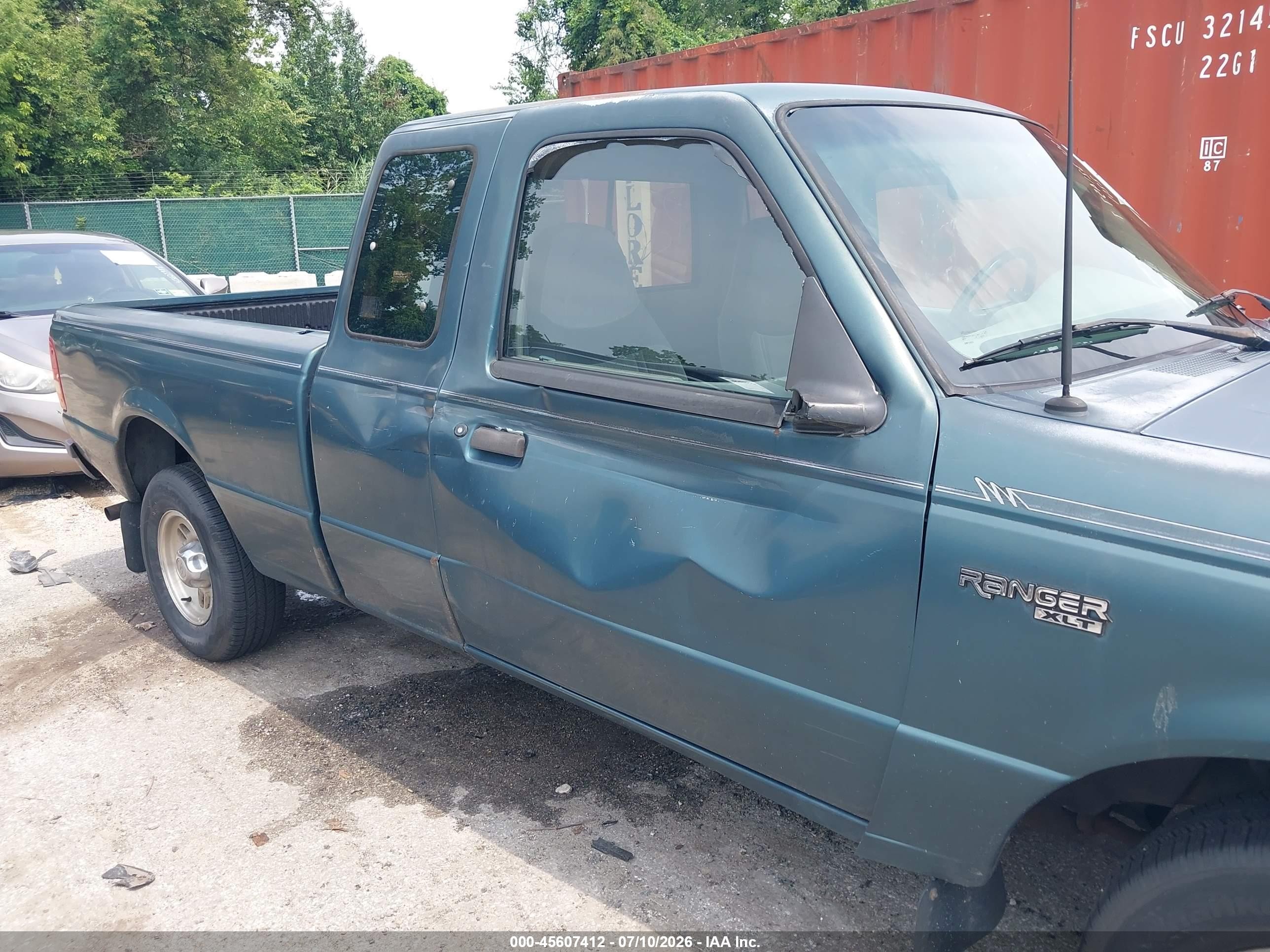 1996 Ford Ranger Super Cab Green vin: 1FTCR14U3TTA64347