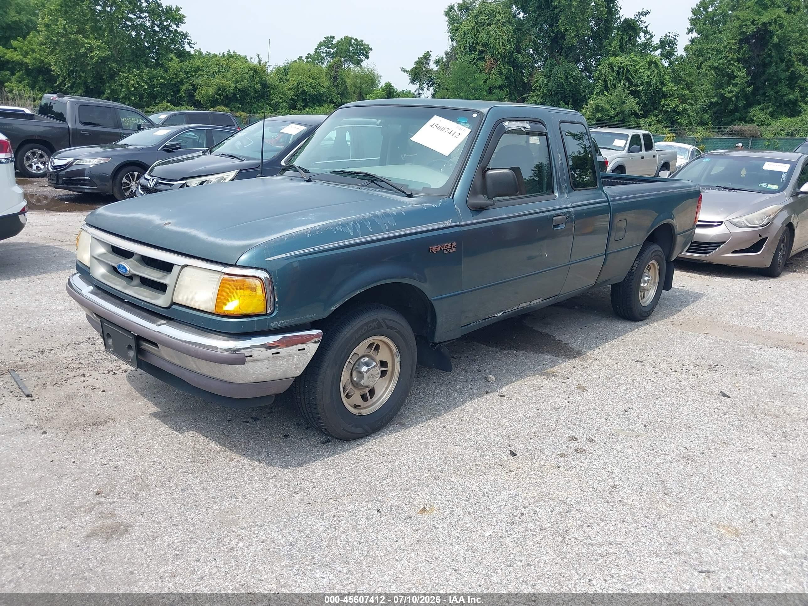 1996 Ford Ranger Super Cab Green vin: 1FTCR14U3TTA64347