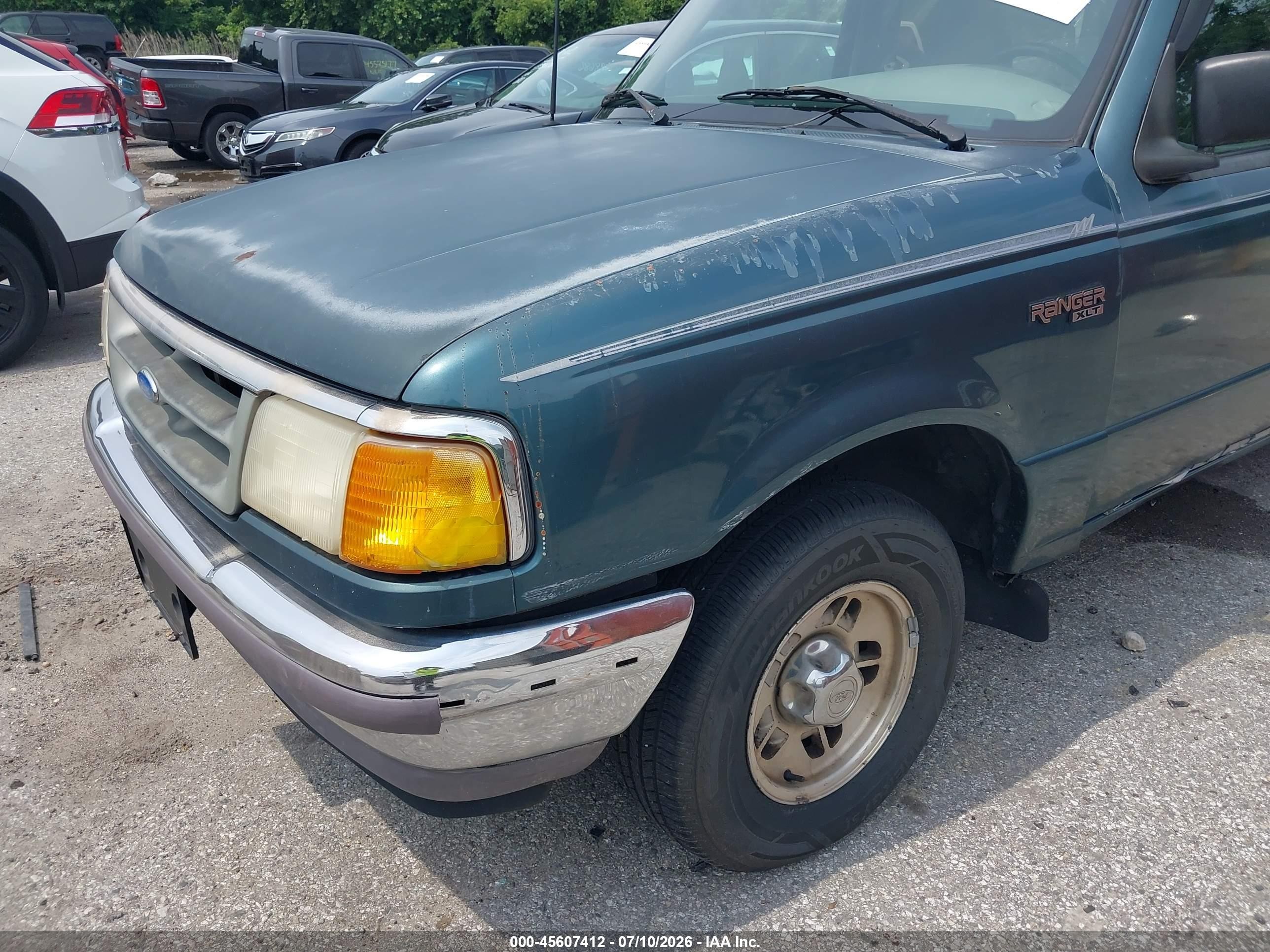 1996 Ford Ranger Super Cab Green vin: 1FTCR14U3TTA64347