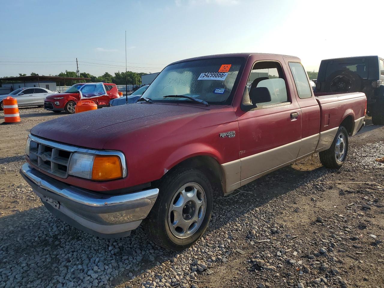 1994 Ford Ranger Super Cab Red vin: 1FTCR14U4RPB74826