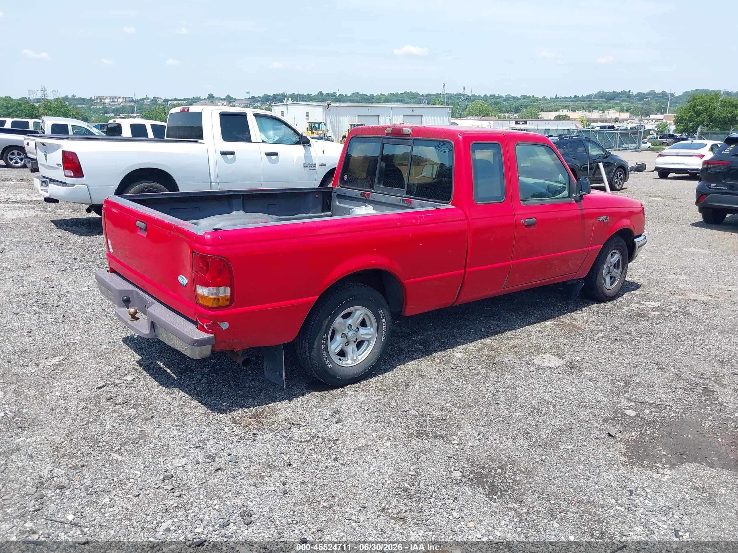 1997 Ford Ranger Splash/xl/xlt Red vin: 1FTCR14U4VPB16287