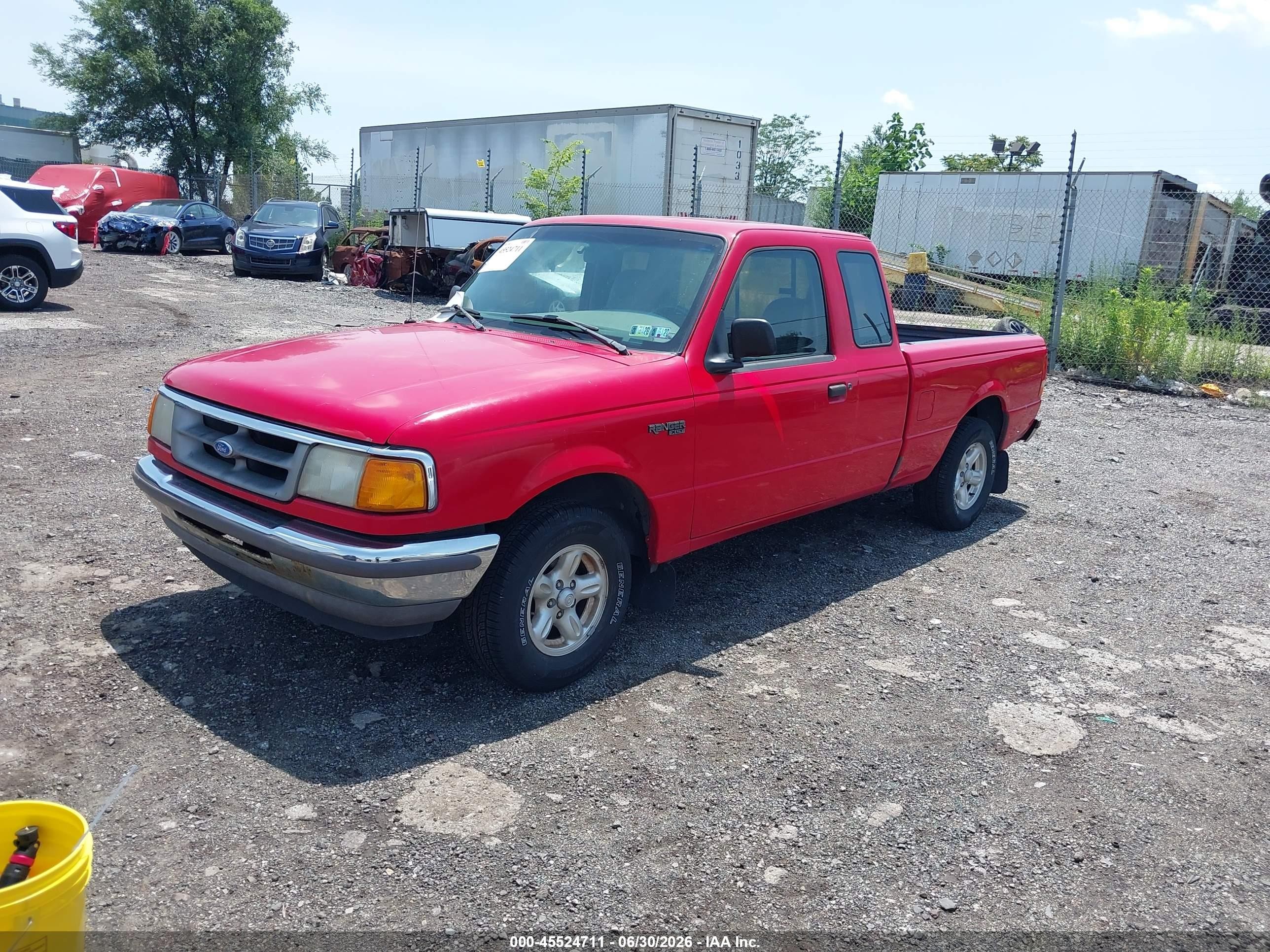 1997 Ford Ranger Splash/xl/xlt Red vin: 1FTCR14U4VPB16287