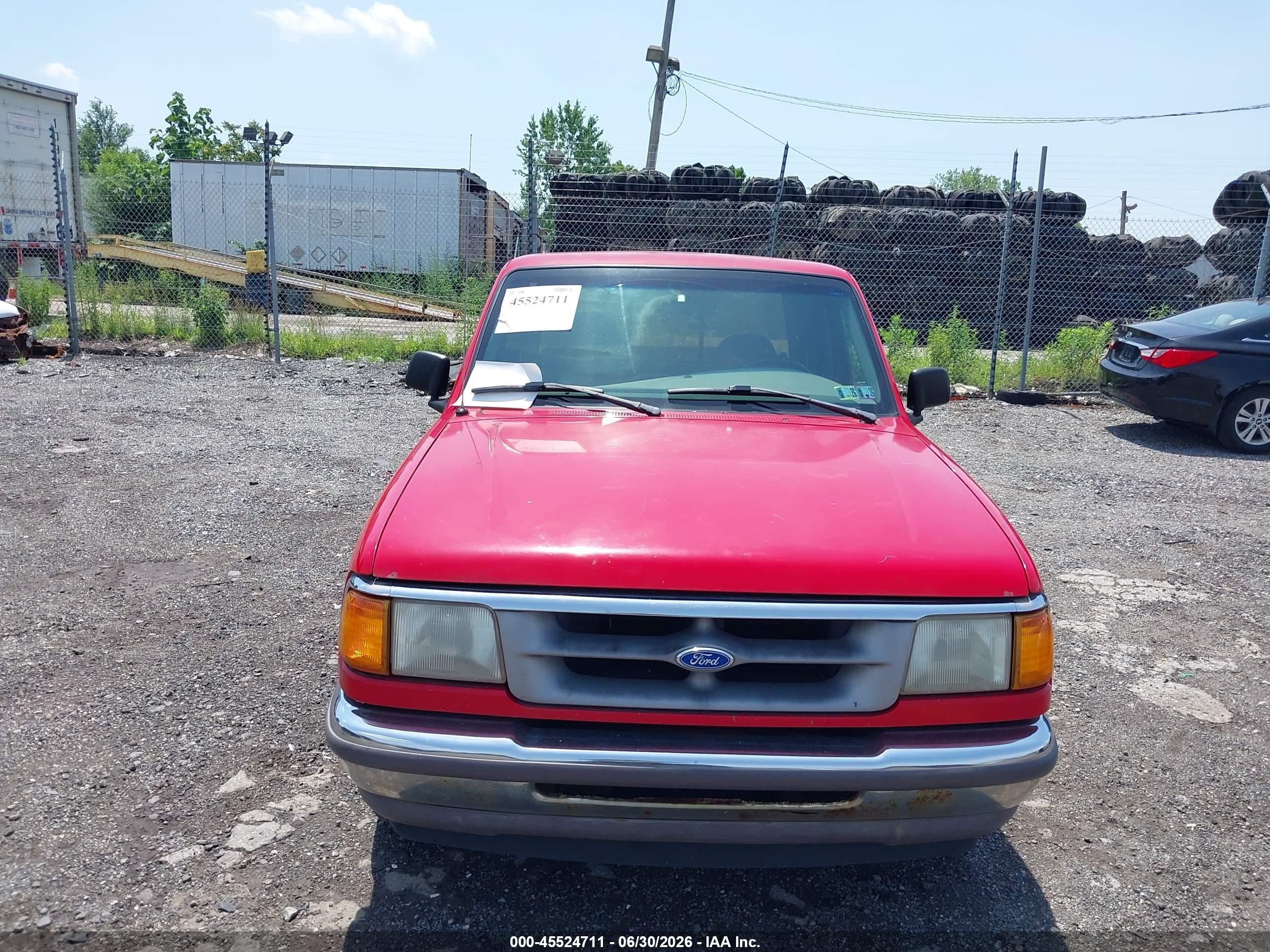 1997 Ford Ranger Splash/xl/xlt Red vin: 1FTCR14U4VPB16287