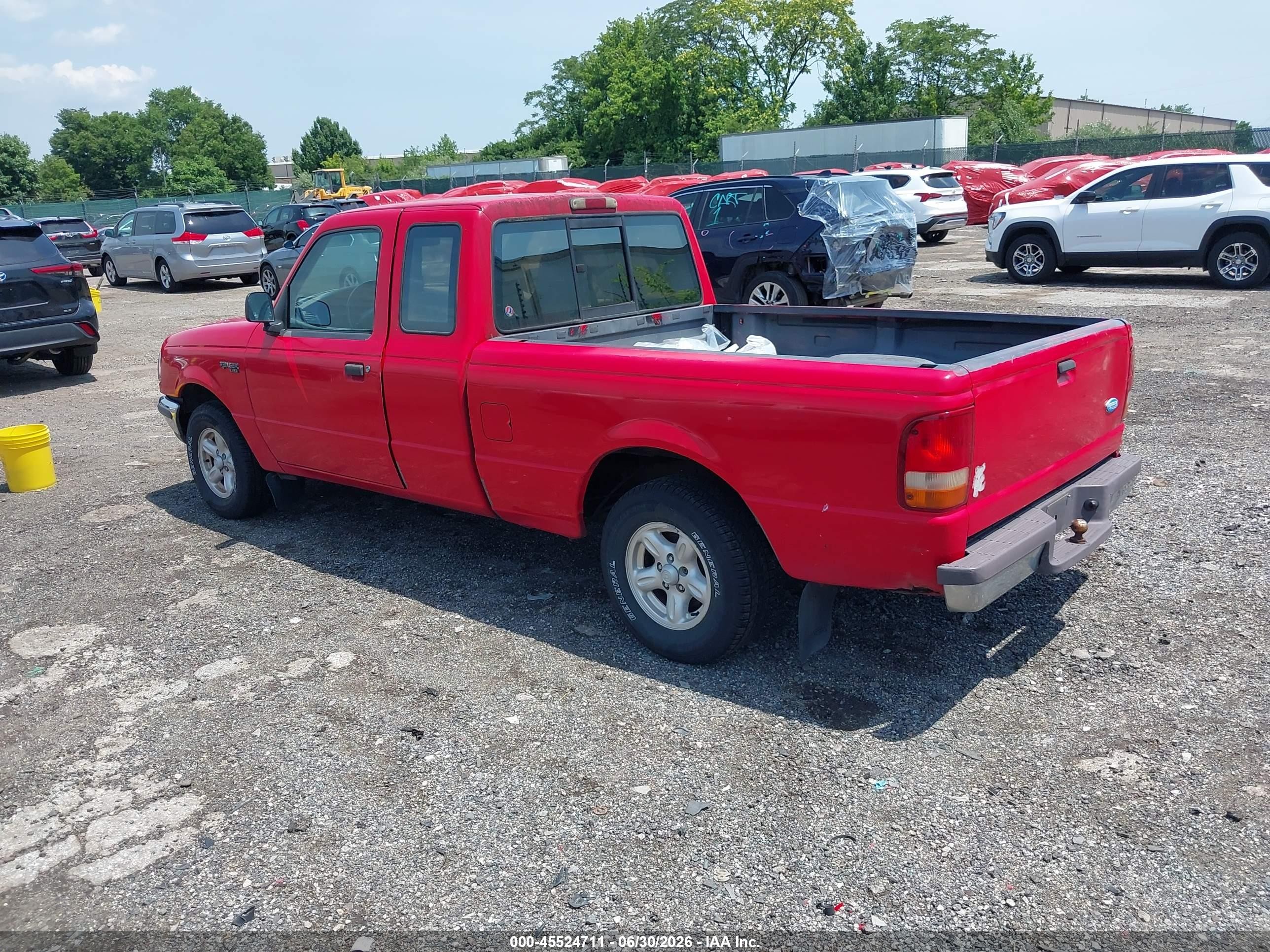 1997 Ford Ranger Splash/xl/xlt Red vin: 1FTCR14U4VPB16287