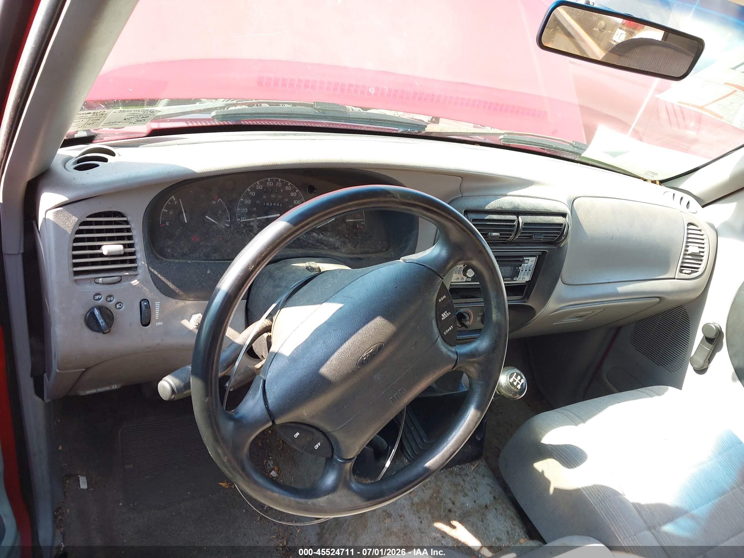 1997 Ford Ranger Splash/xl/xlt Red vin: 1FTCR14U4VPB16287