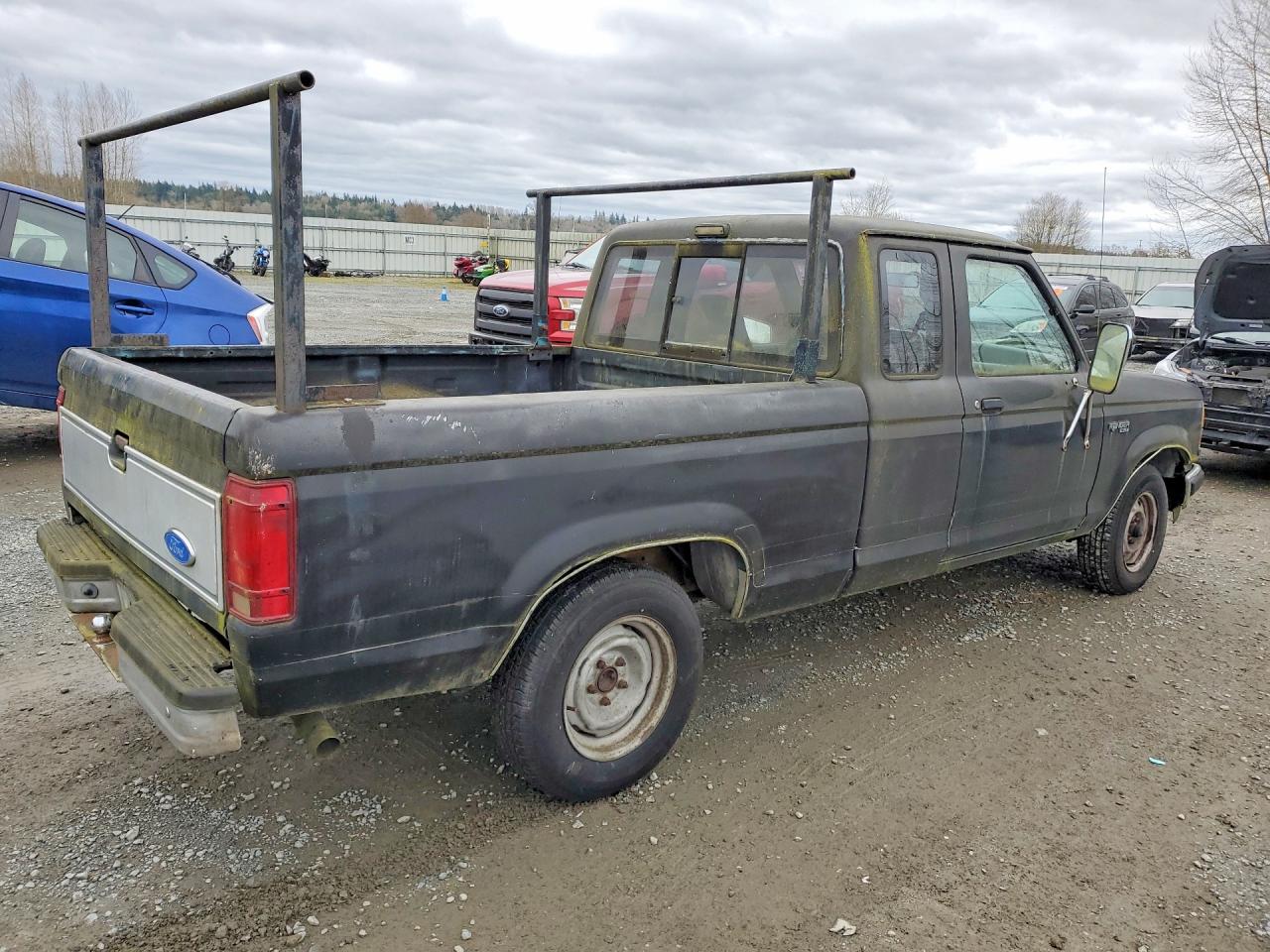 1991 Ford Ranger Super Cab Black vin: 1FTCR14U5MPA69107