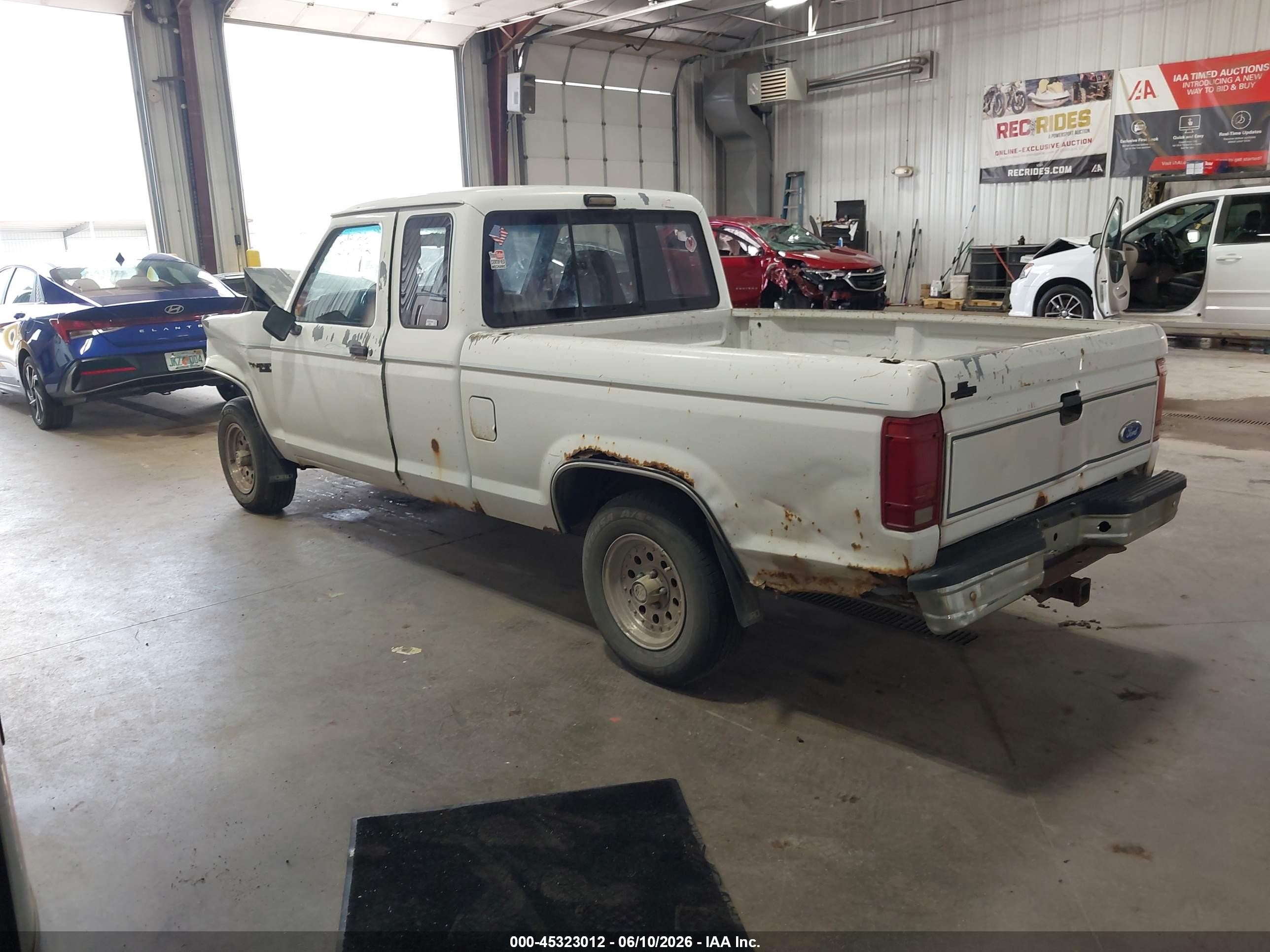 1991 Ford Ranger Super Cab White vin: 1FTCR14U6MPA20420