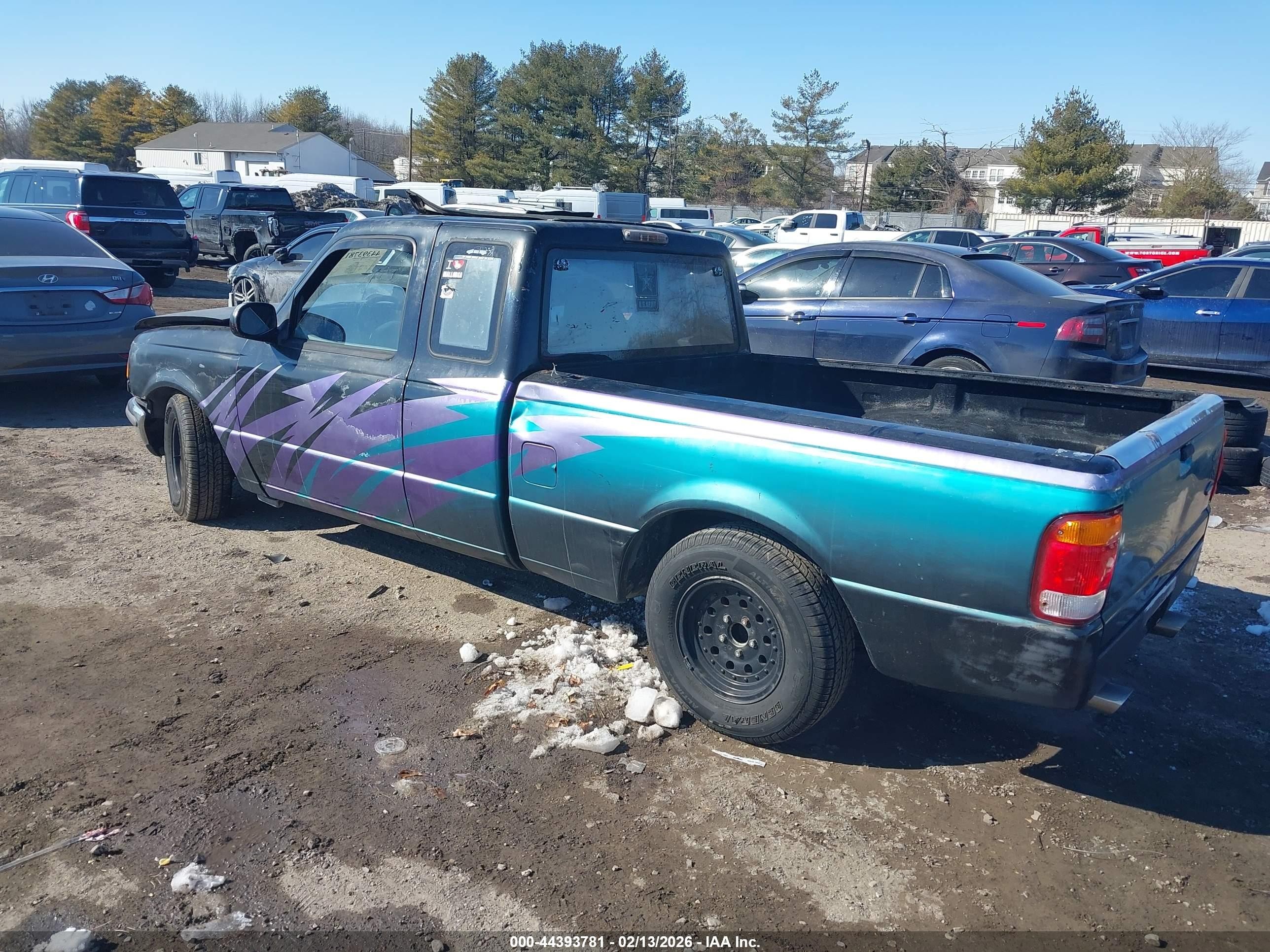 1993 Ford Ranger Super Cab Black vin: 1FTCR14U7PTA66642