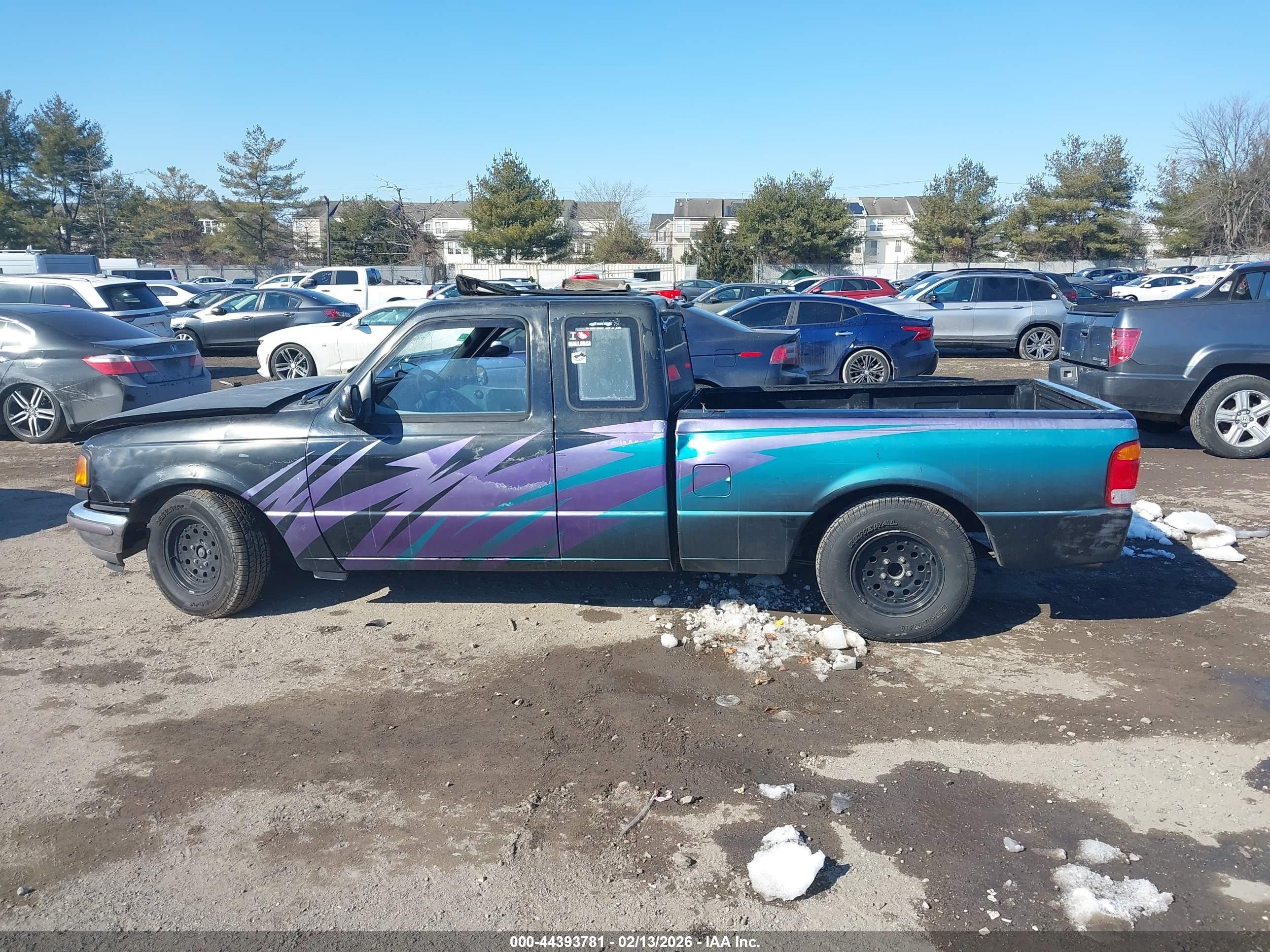 1993 Ford Ranger Super Cab Black vin: 1FTCR14U7PTA66642