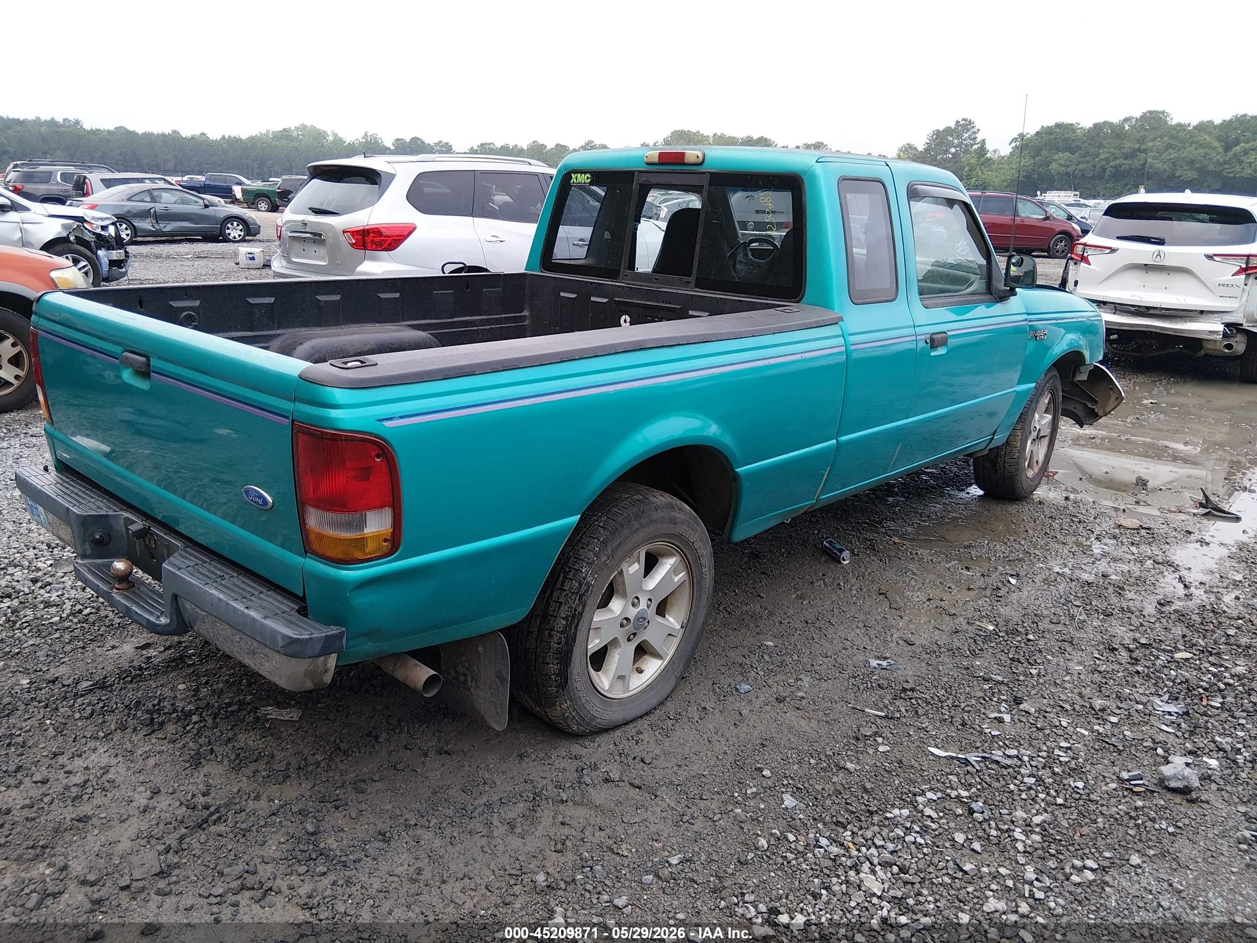 1994 Ford Ranger Super Cab Turquoise vin: 1FTCR14U8RPA85518