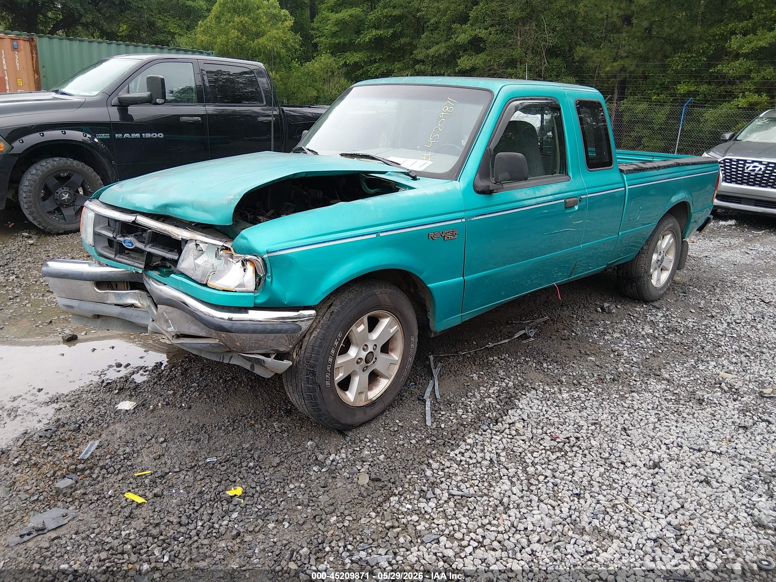 1994 Ford Ranger Super Cab Turquoise vin: 1FTCR14U8RPA85518