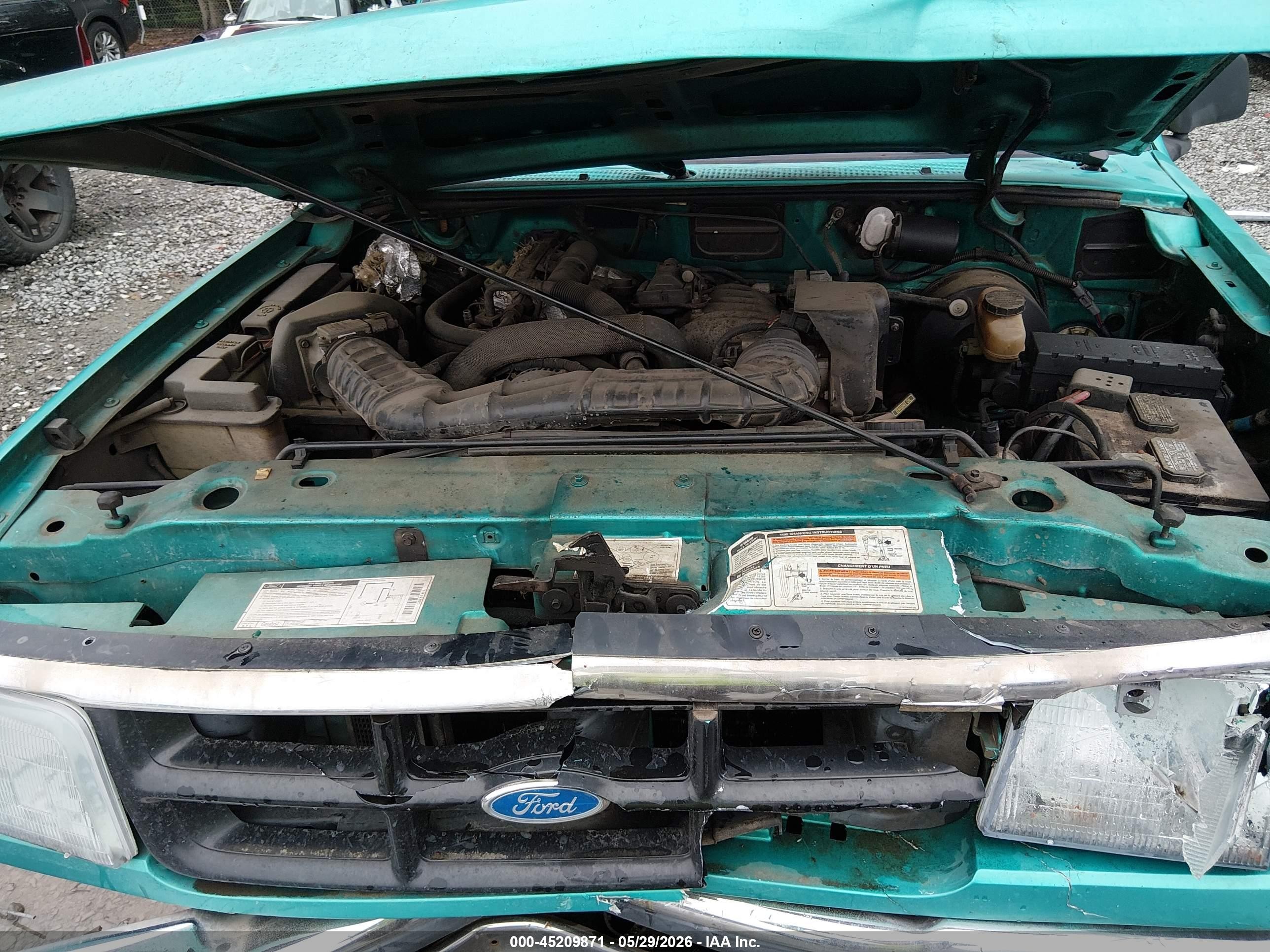 1994 Ford Ranger Super Cab Turquoise vin: 1FTCR14U8RPA85518