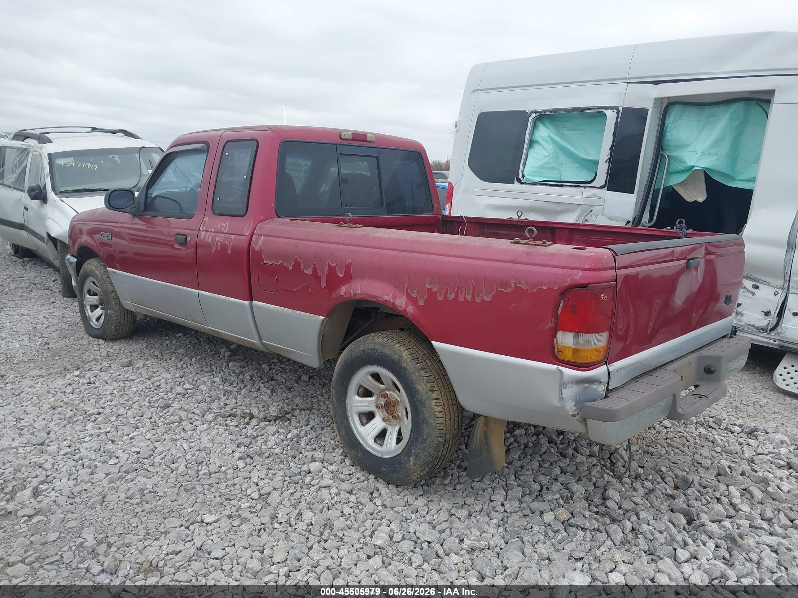 1994 Ford Ranger Super Cab Red vin: 1FTCR14X0RPA97883