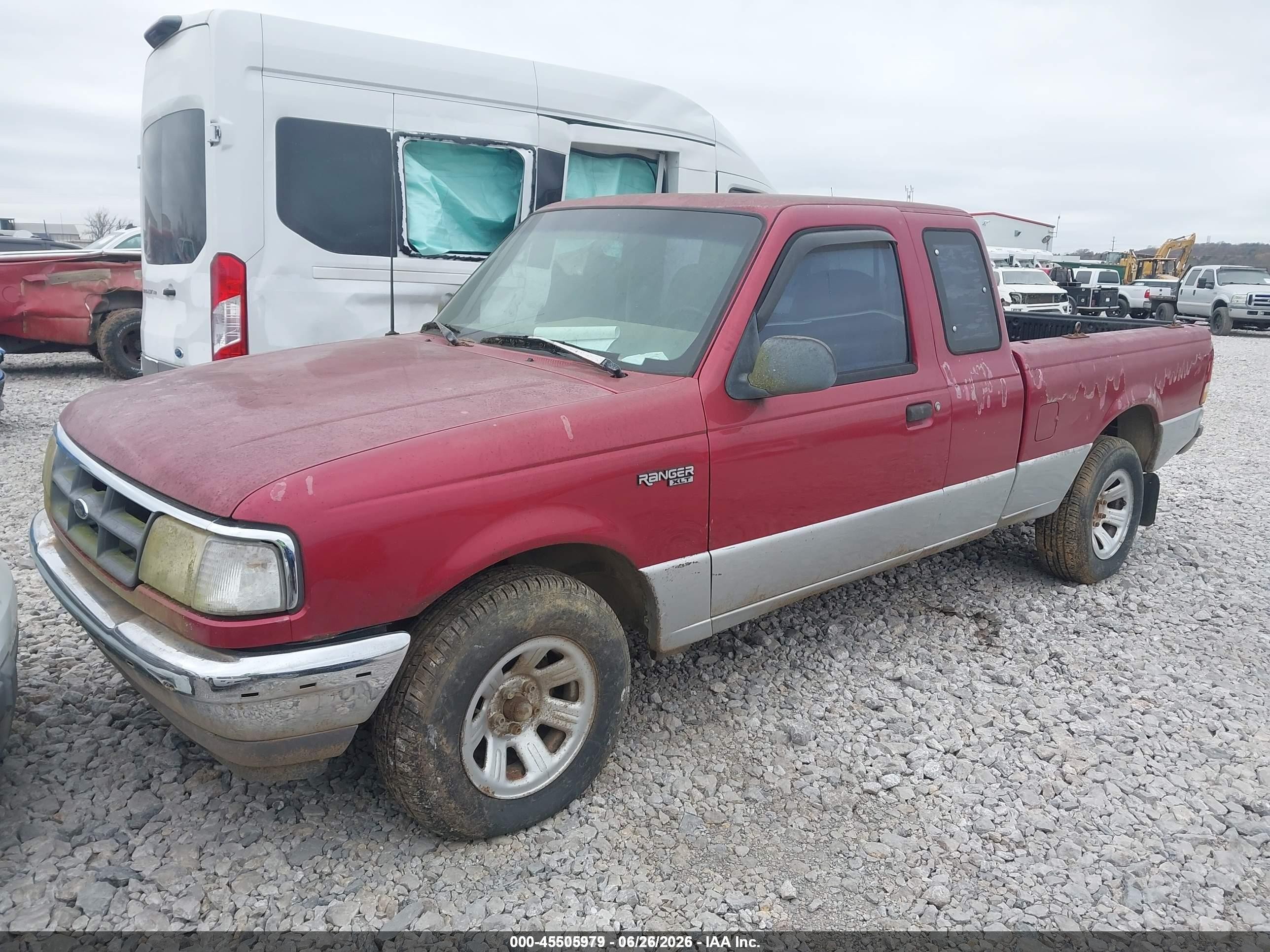 1994 Ford Ranger Super Cab Red vin: 1FTCR14X0RPA97883