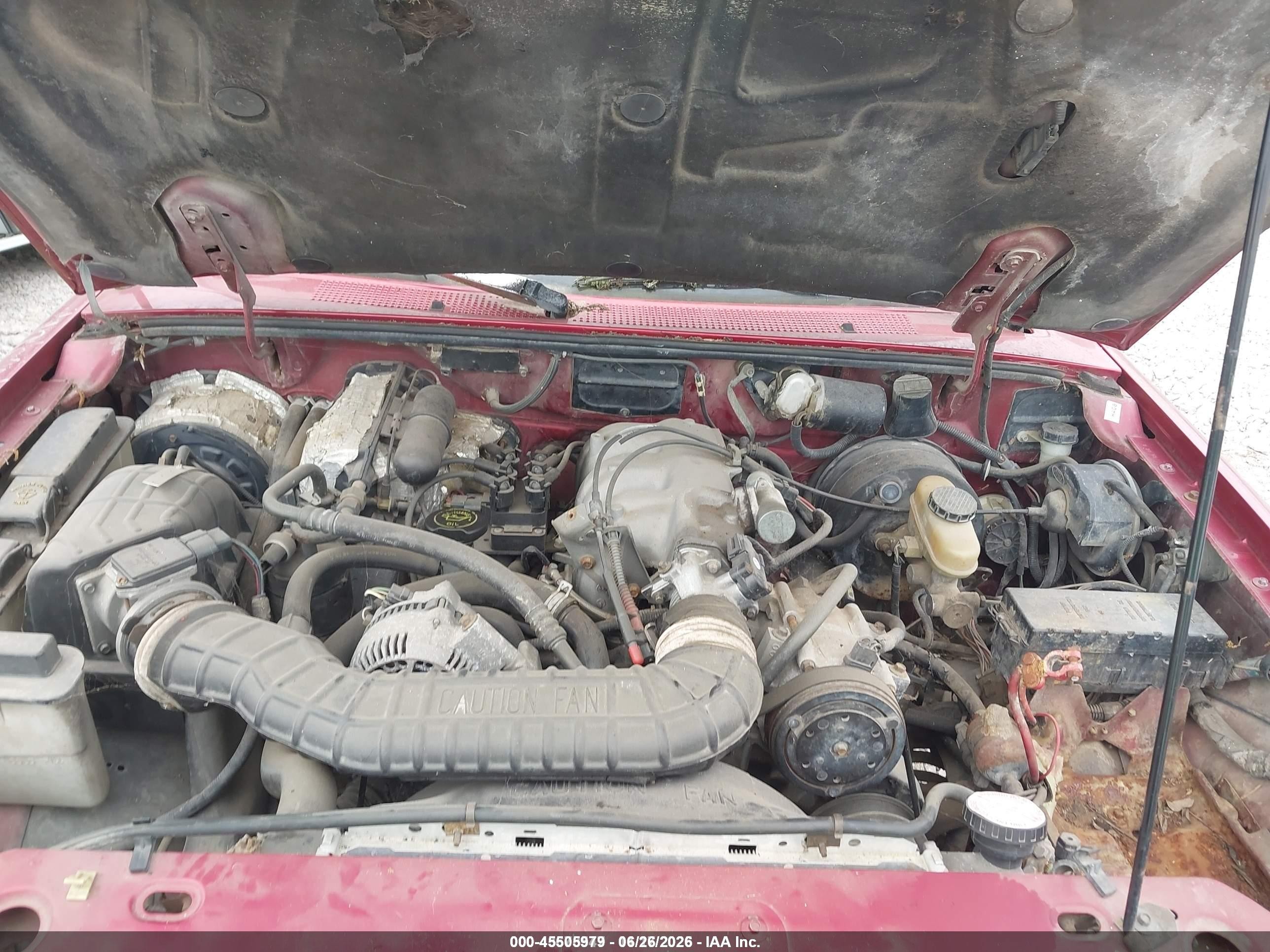 1994 Ford Ranger Super Cab Red vin: 1FTCR14X0RPA97883