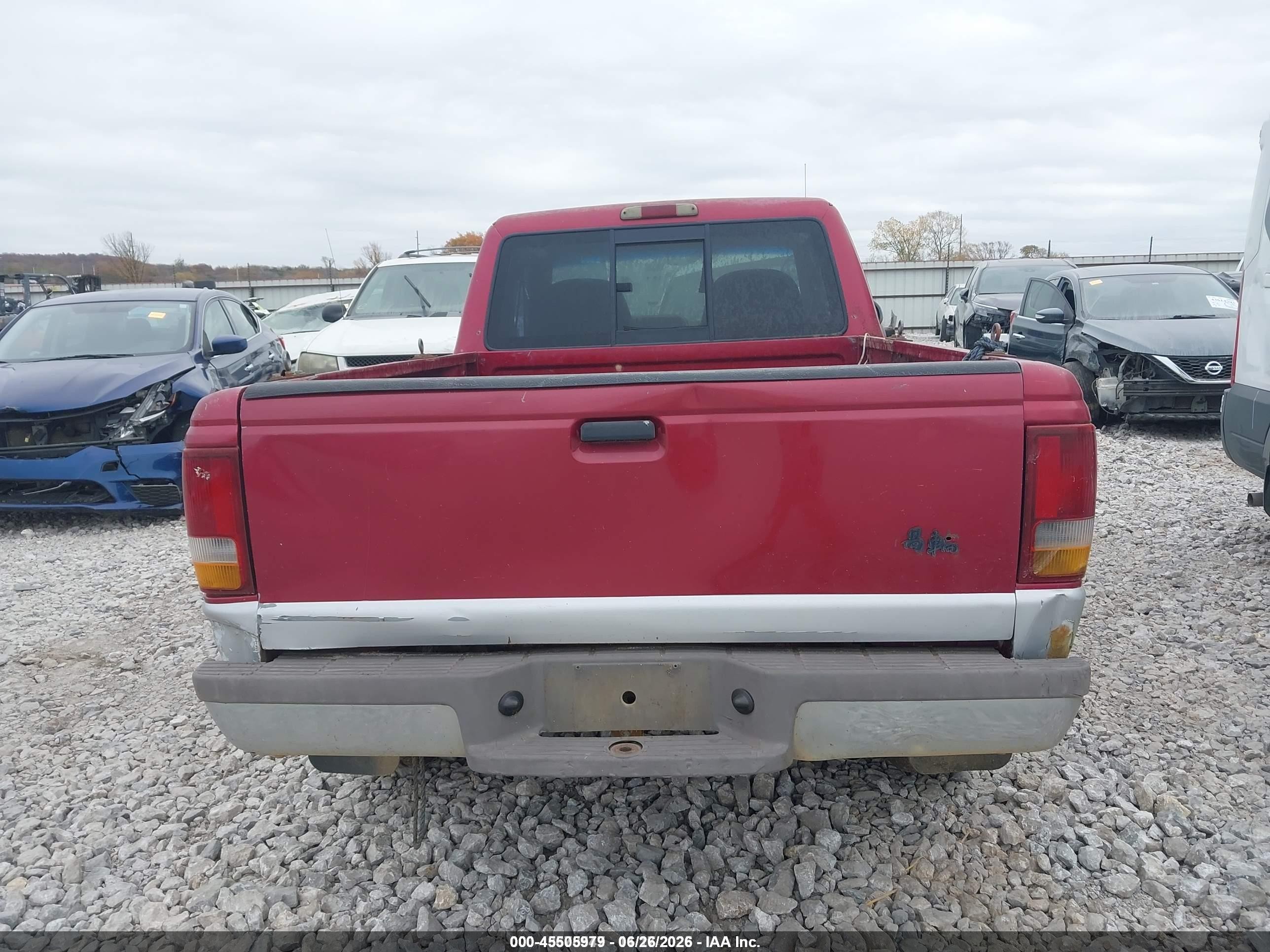 1994 Ford Ranger Super Cab Red vin: 1FTCR14X0RPA97883