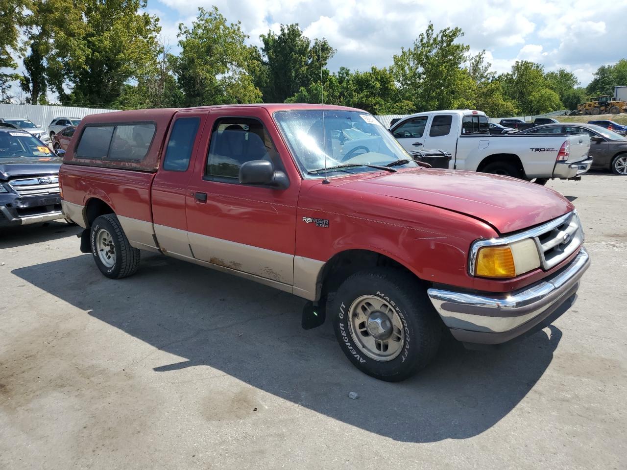1997 Ford Ranger Super Cab Red vin: 1FTCR14X0VPA12468