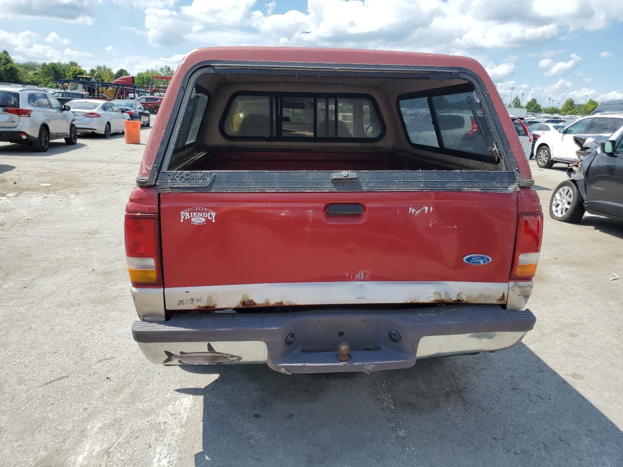 1997 Ford Ranger Super Cab Red vin: 1FTCR14X0VPA12468