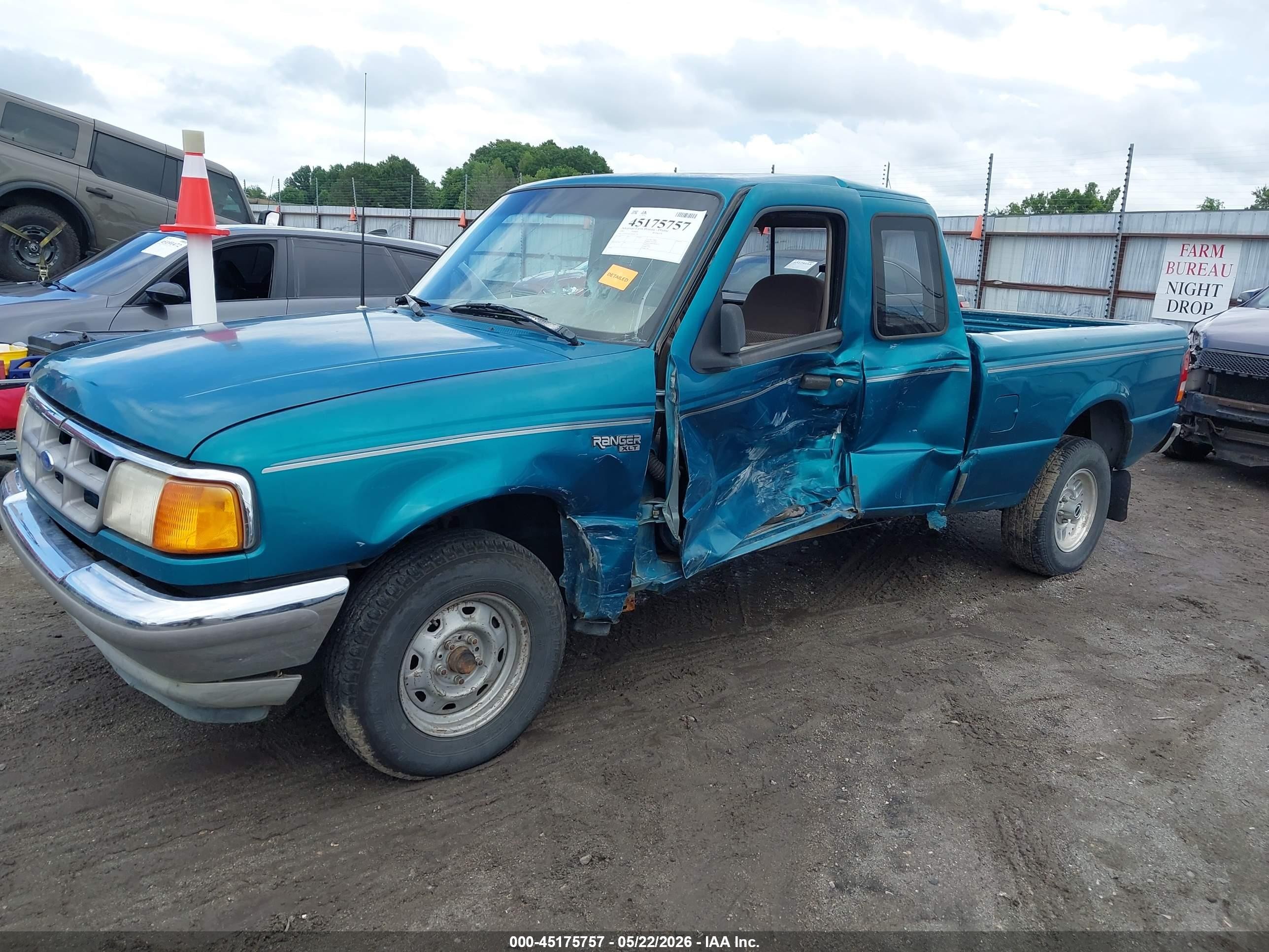 1993 Ford Ranger Super Cab Green vin: 1FTCR14X1PPA91734
