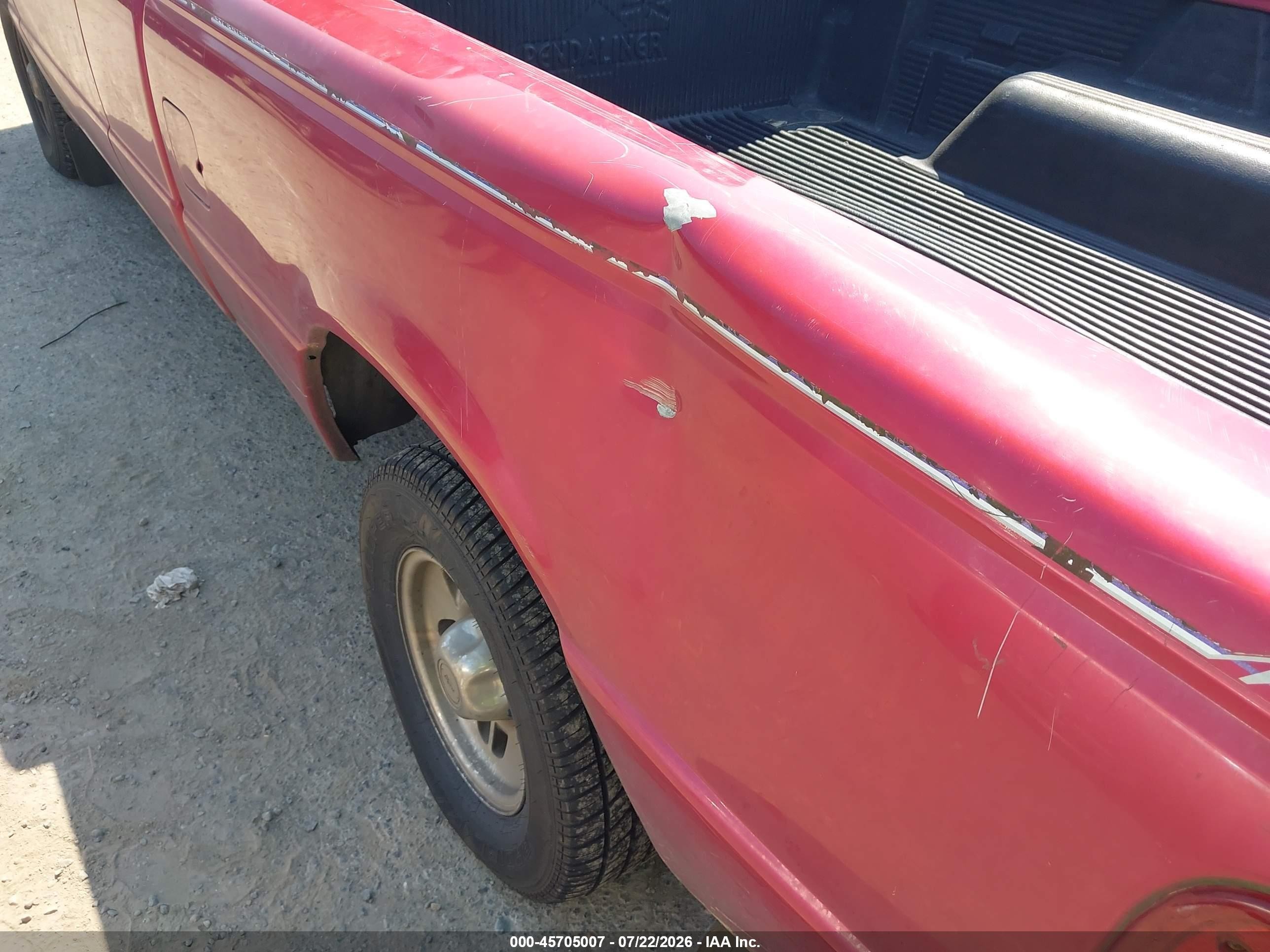 1996 Ford Ranger Super Cab Red vin: 1FTCR14X1TPB27349
