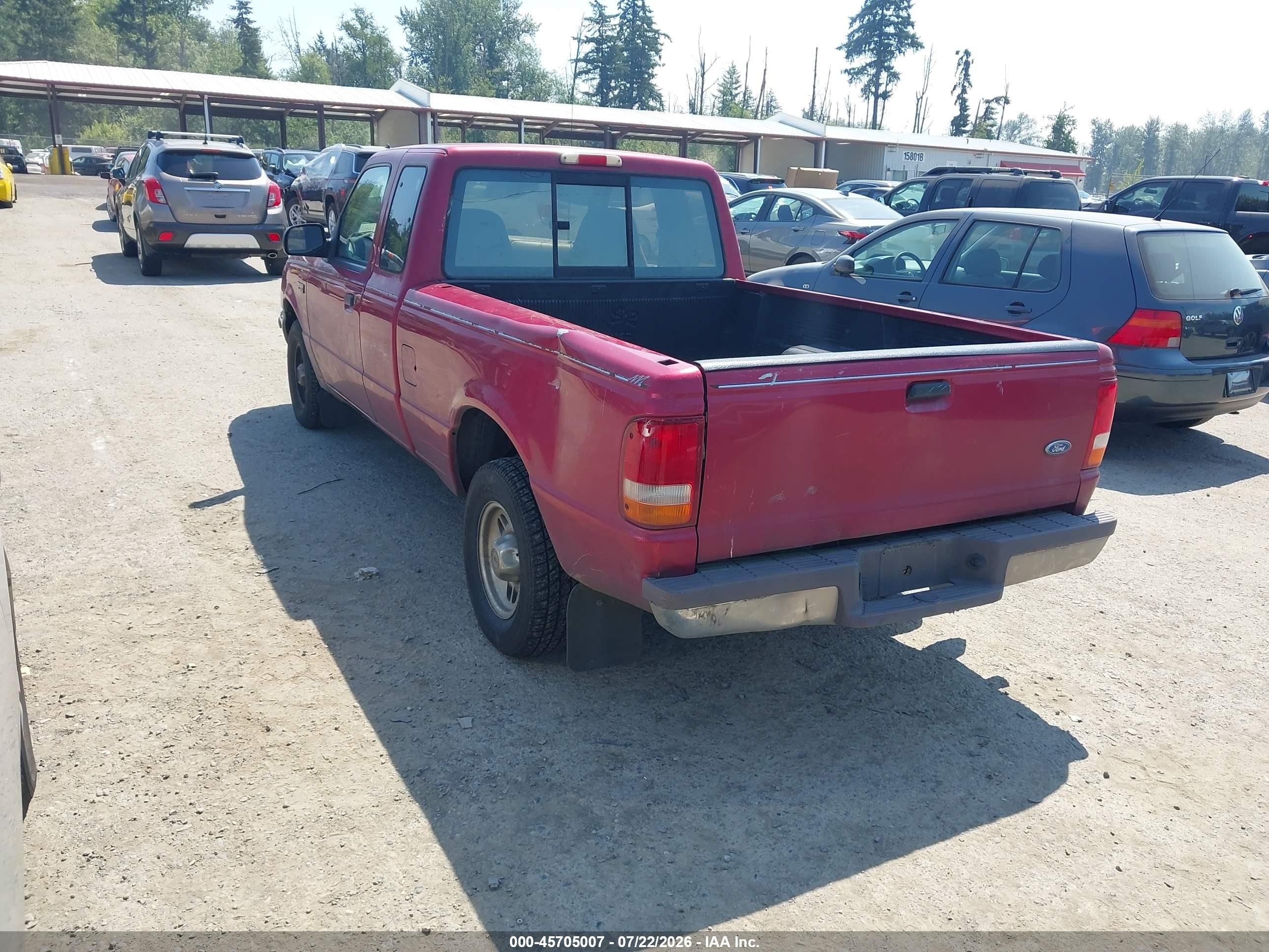 1996 Ford Ranger Super Cab Red vin: 1FTCR14X1TPB27349