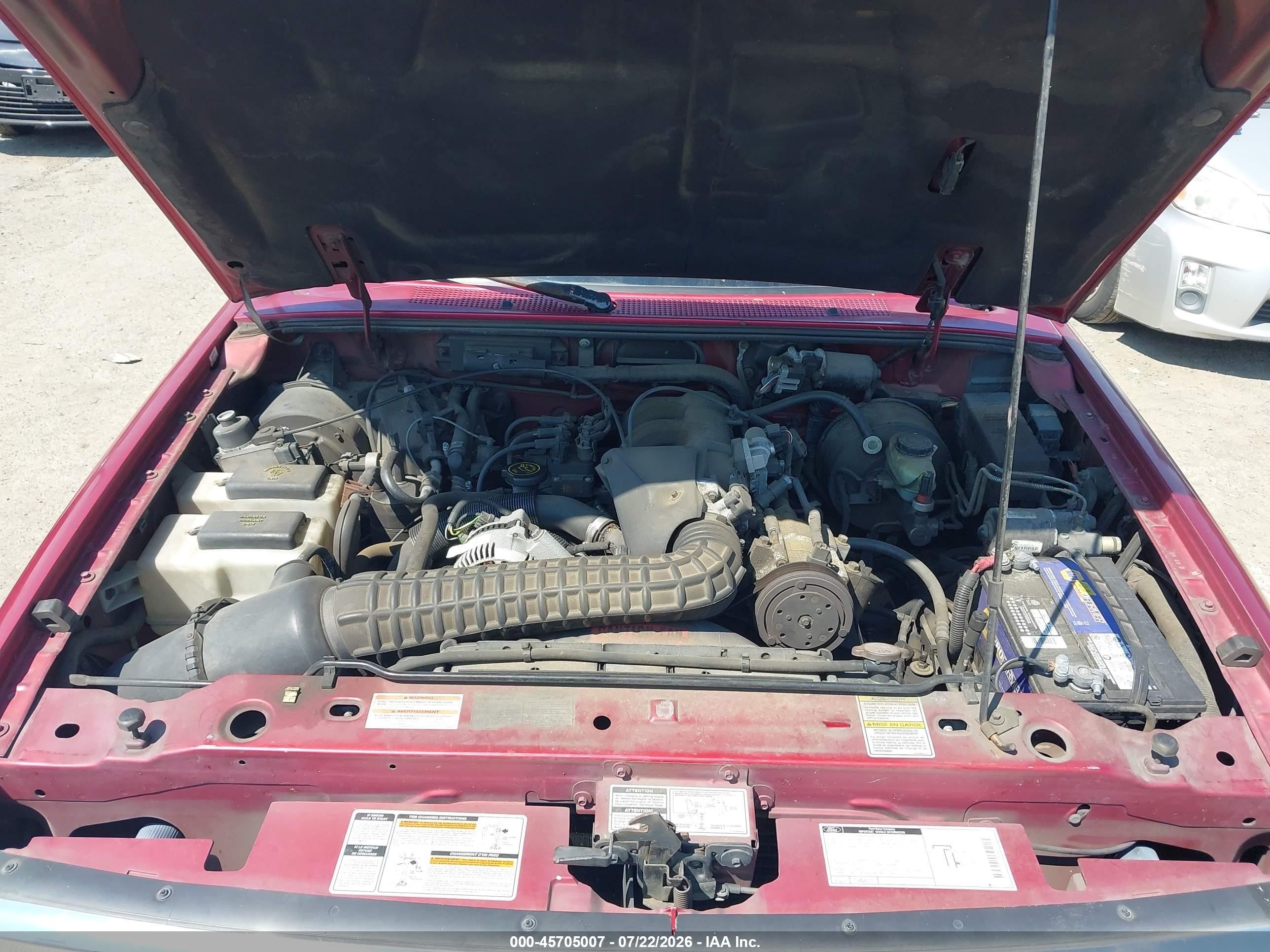 1996 Ford Ranger Super Cab Red vin: 1FTCR14X1TPB27349