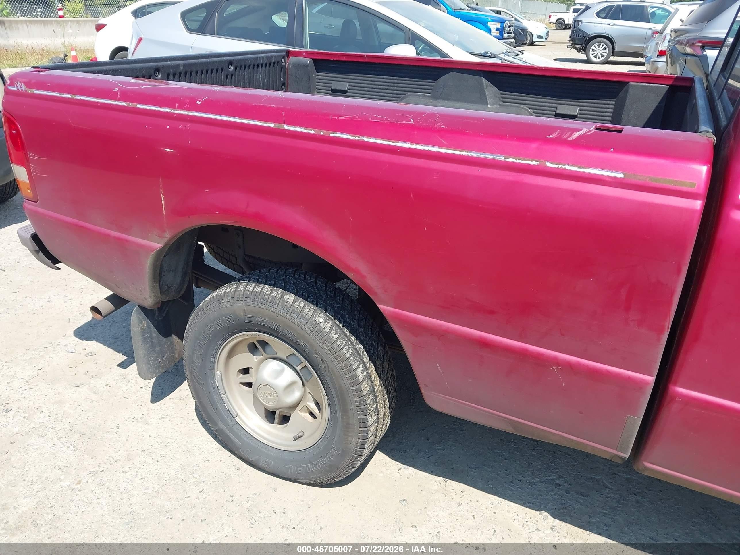 1996 Ford Ranger Super Cab Red vin: 1FTCR14X1TPB27349