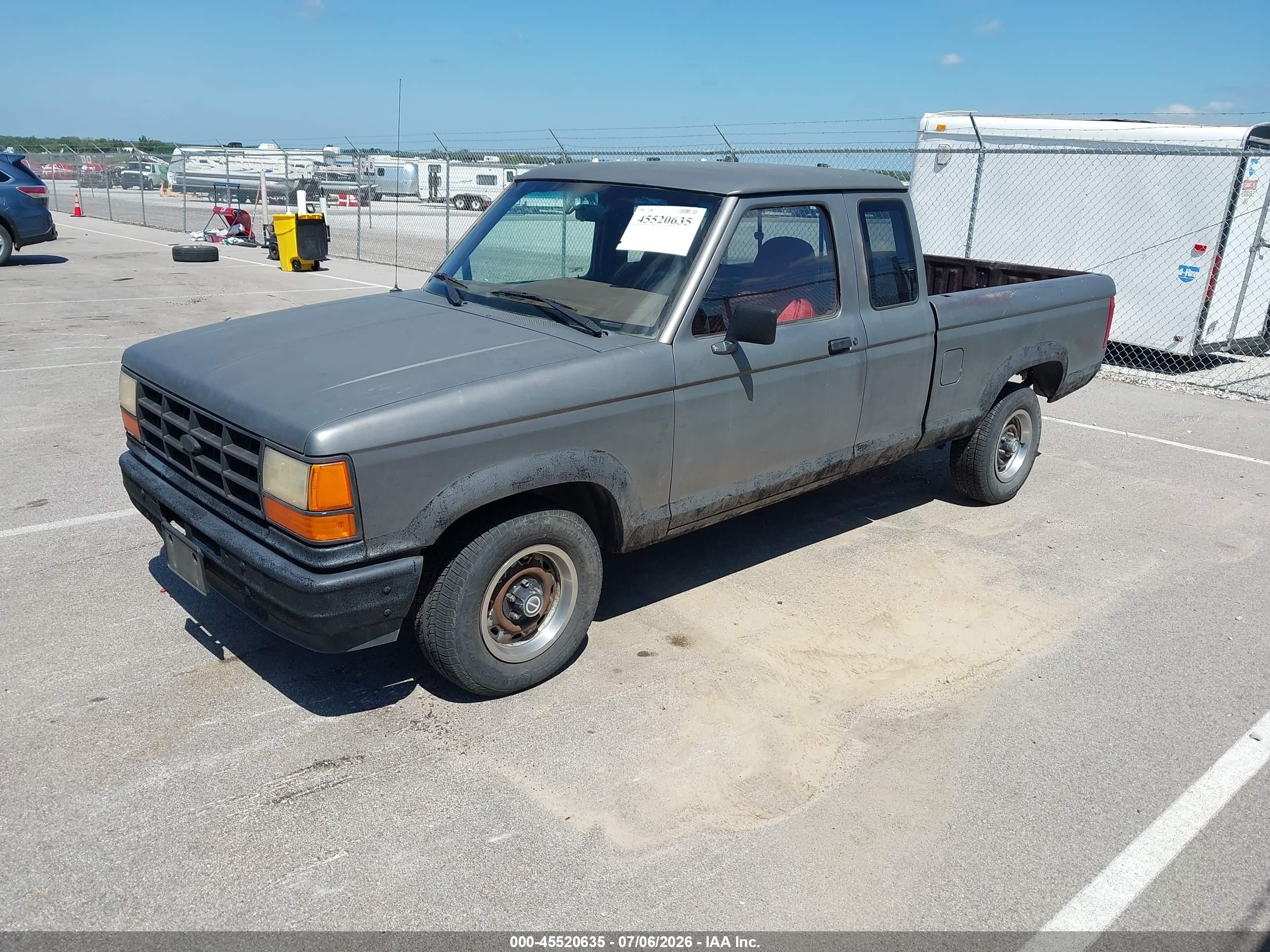 1991 Ford Ranger Super Cab Gray vin: 1FTCR14X3MPA90242
