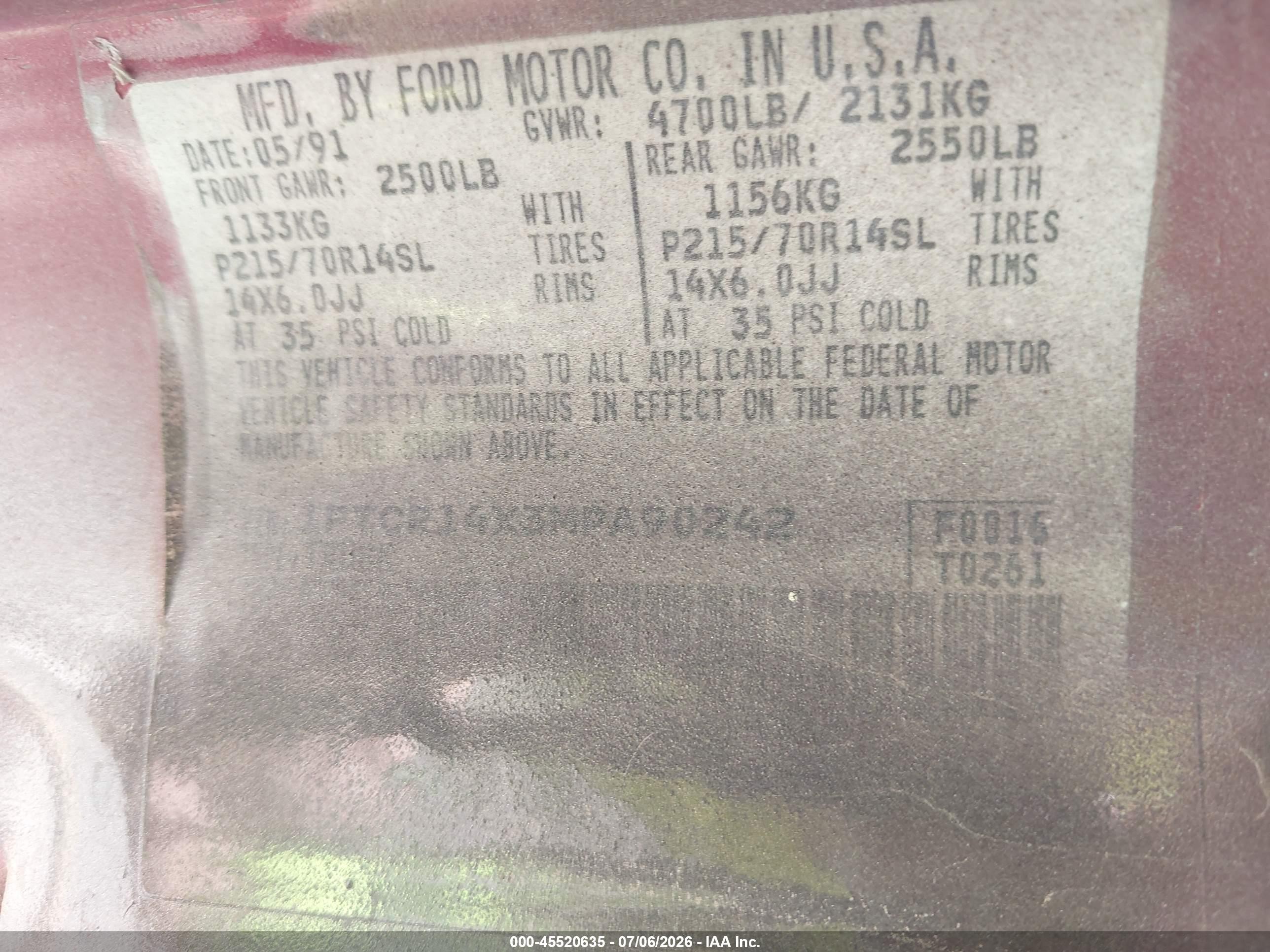 1991 Ford Ranger Super Cab Gray vin: 1FTCR14X3MPA90242