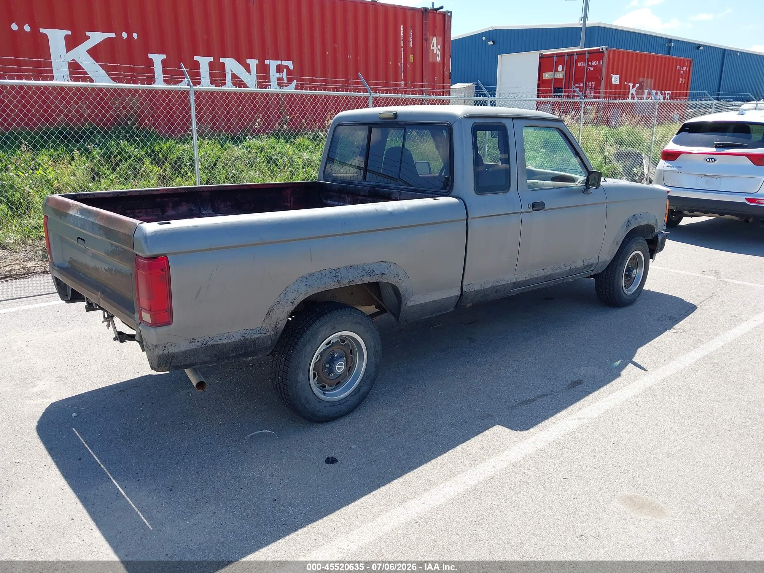 1991 Ford Ranger Super Cab Gray vin: 1FTCR14X3MPA90242