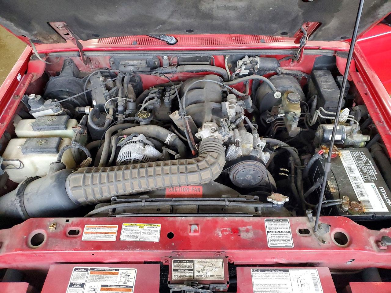 1996 Ford Ranger Super Cab Red vin: 1FTCR14X3TPA86027