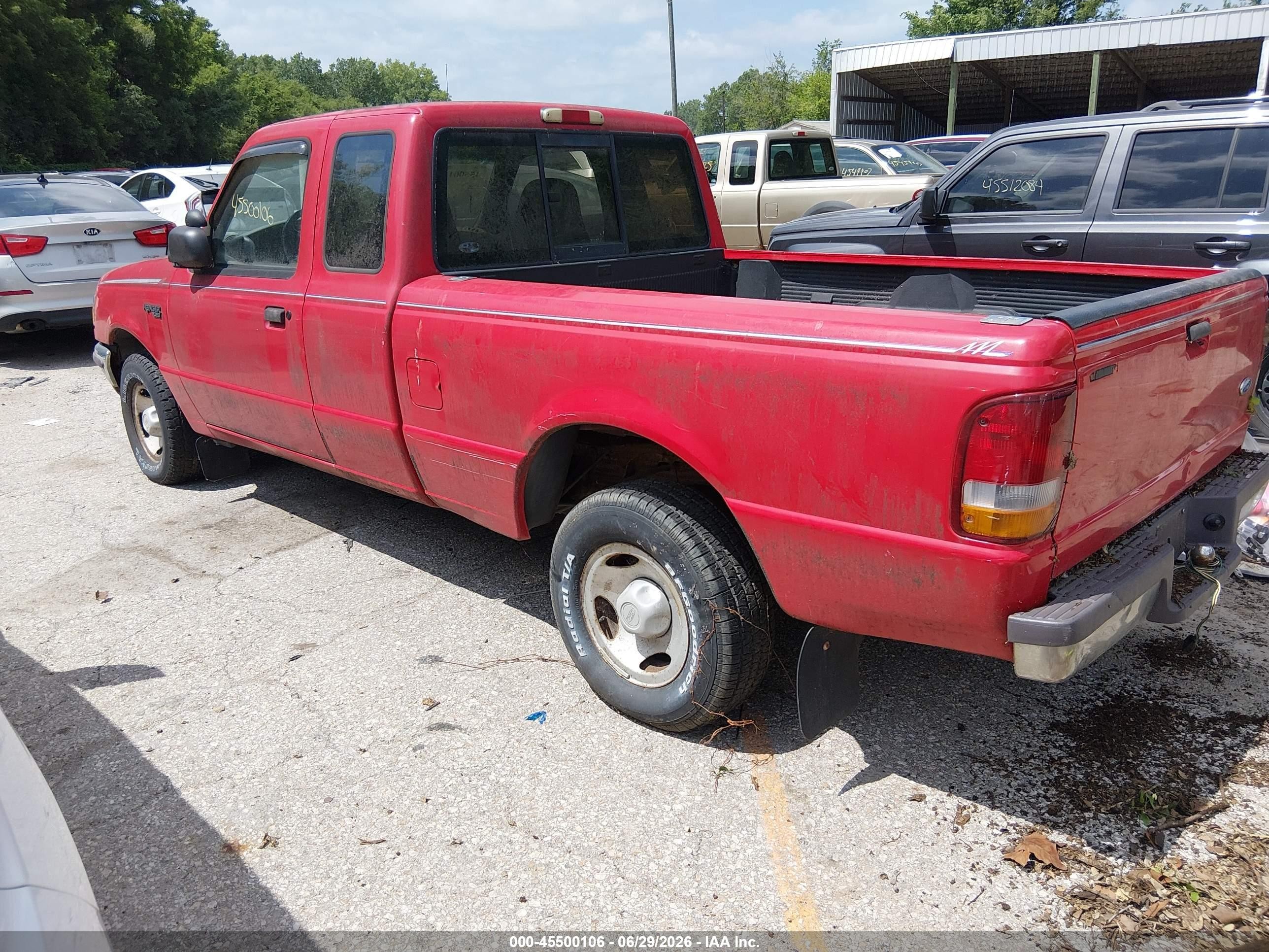 1996 Ford Ranger Super Cab Red vin: 1FTCR14X4TPA54364
