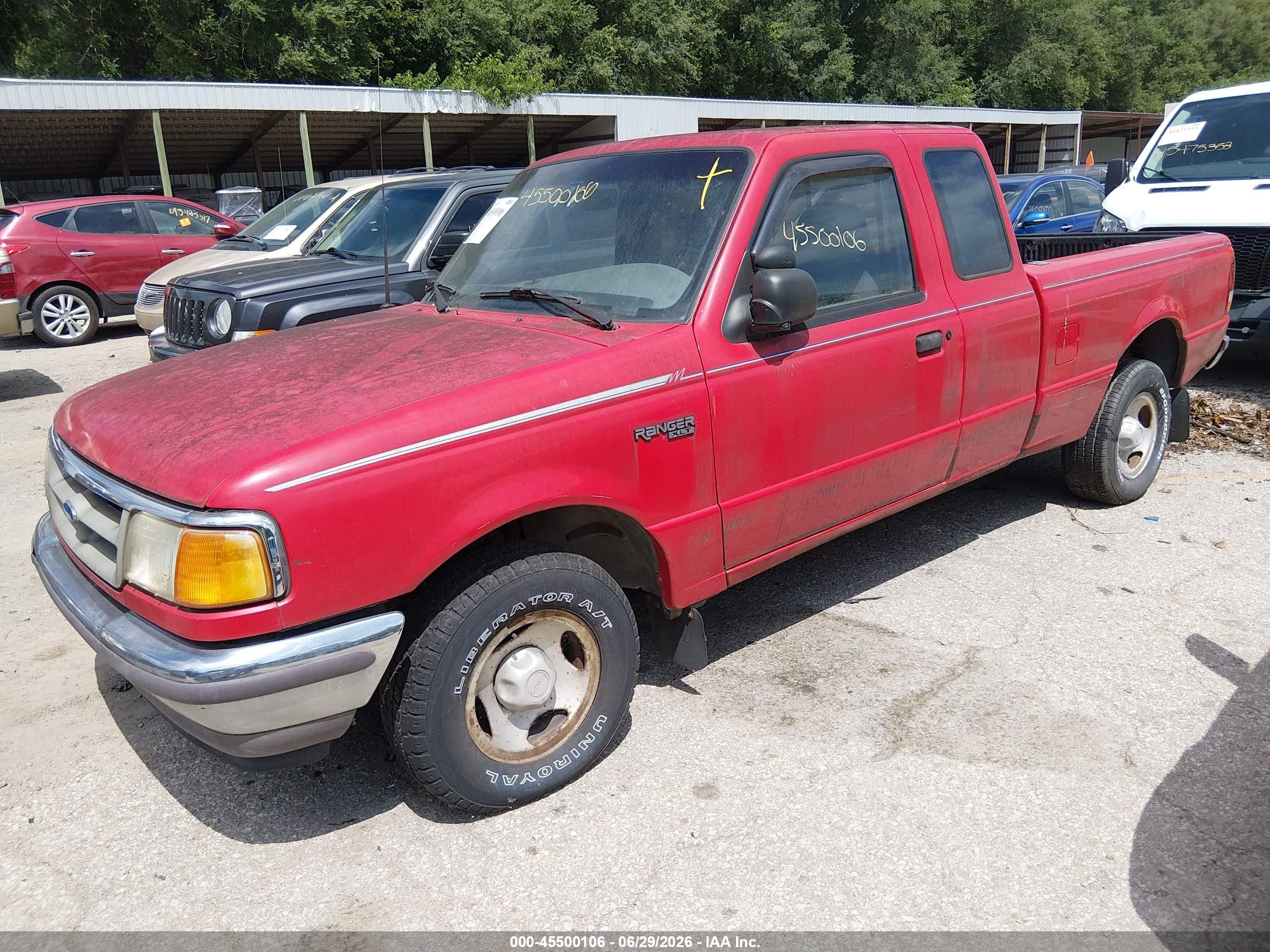 1996 Ford Ranger Super Cab Red vin: 1FTCR14X4TPA54364