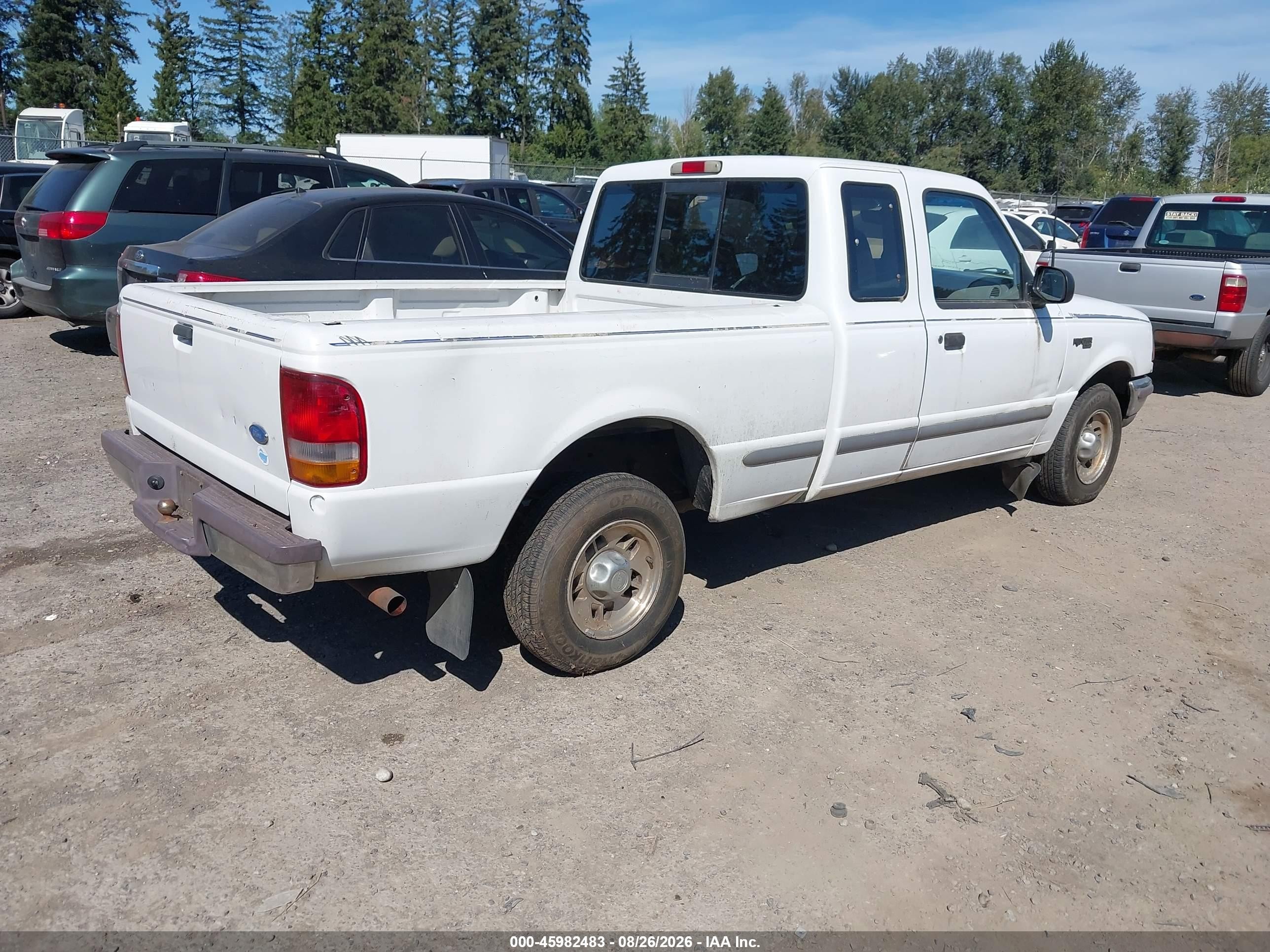 1996 Ford Ranger Super Cab White vin: 1FTCR14X5TPA93299