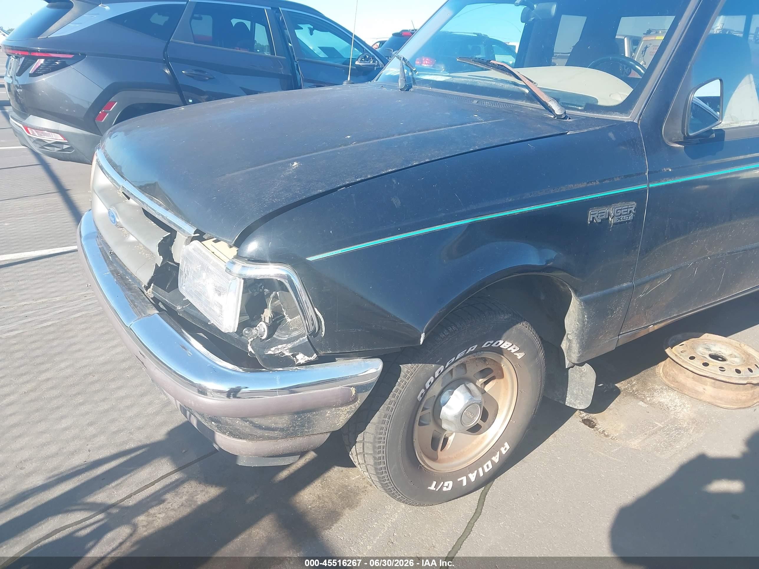 1997 Ford Ranger Splash/xlt Black vin: 1FTCR14X6VPA64266