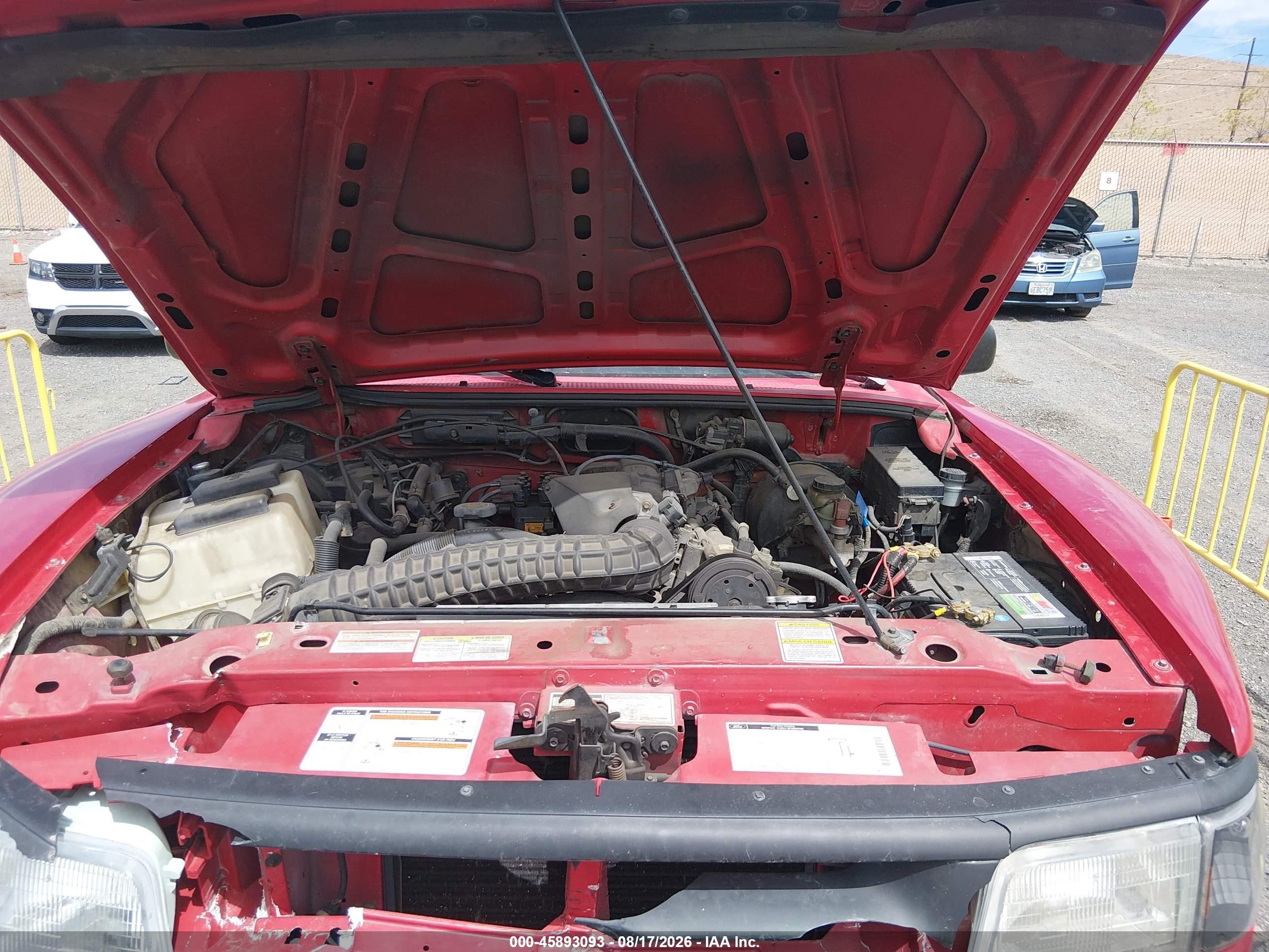1997 Ford Ranger Splash/xlt Red vin: 1FTCR14X7VPB00031