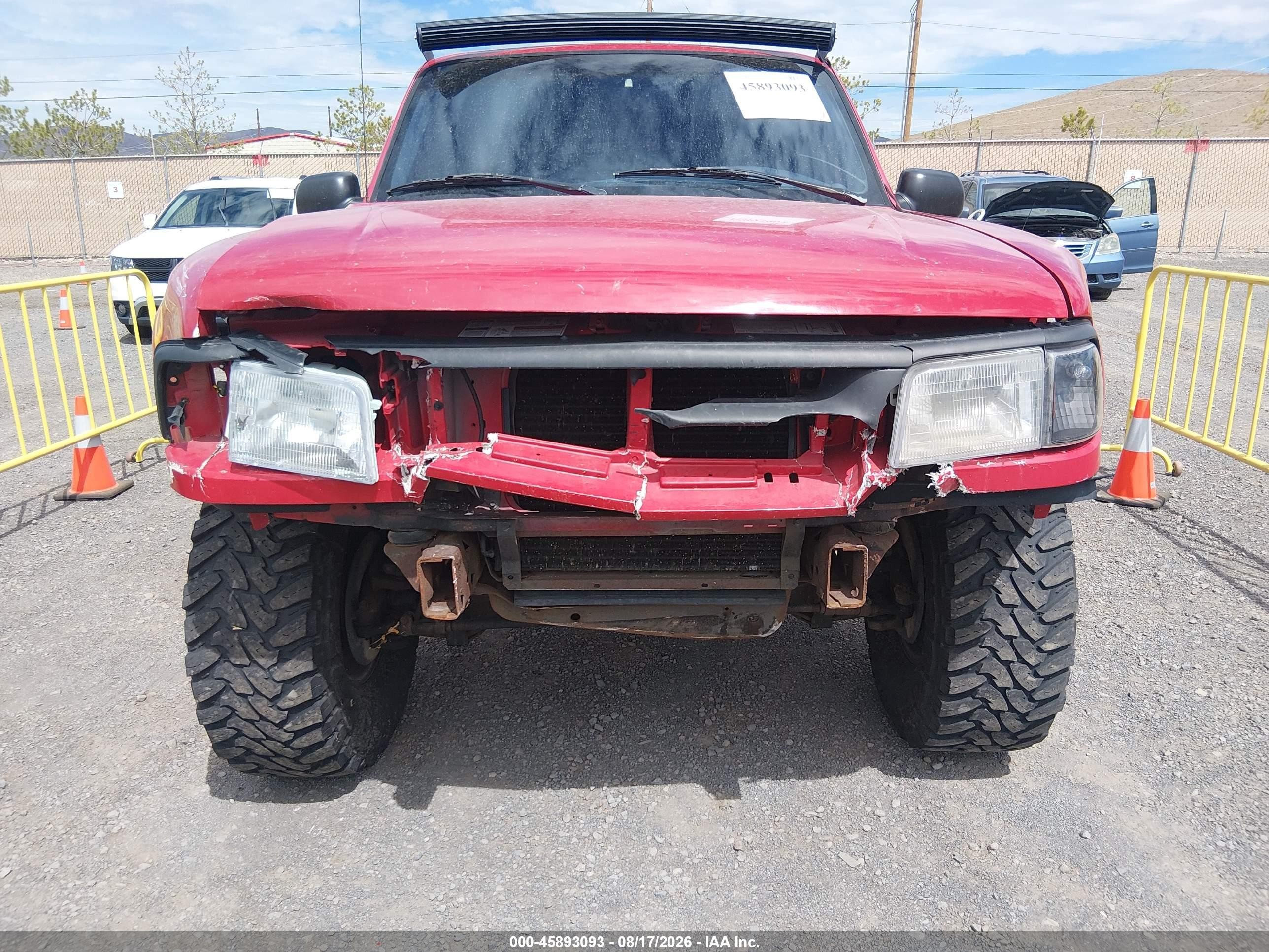 1997 Ford Ranger Splash/xlt Red vin: 1FTCR14X7VPB00031