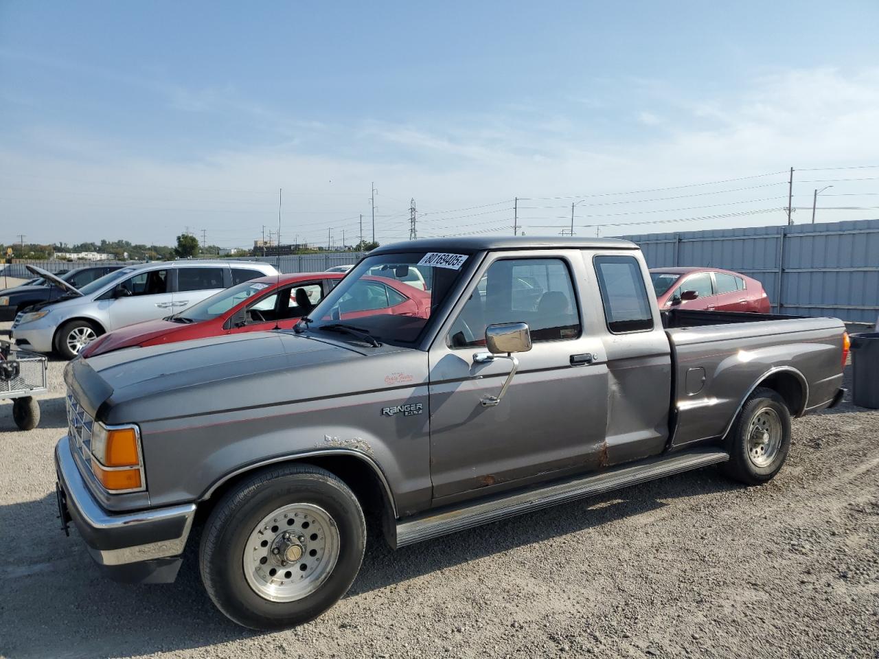 1991 Ford Ranger Super Cab Серый vin: 1FTCR14X8MPA02186