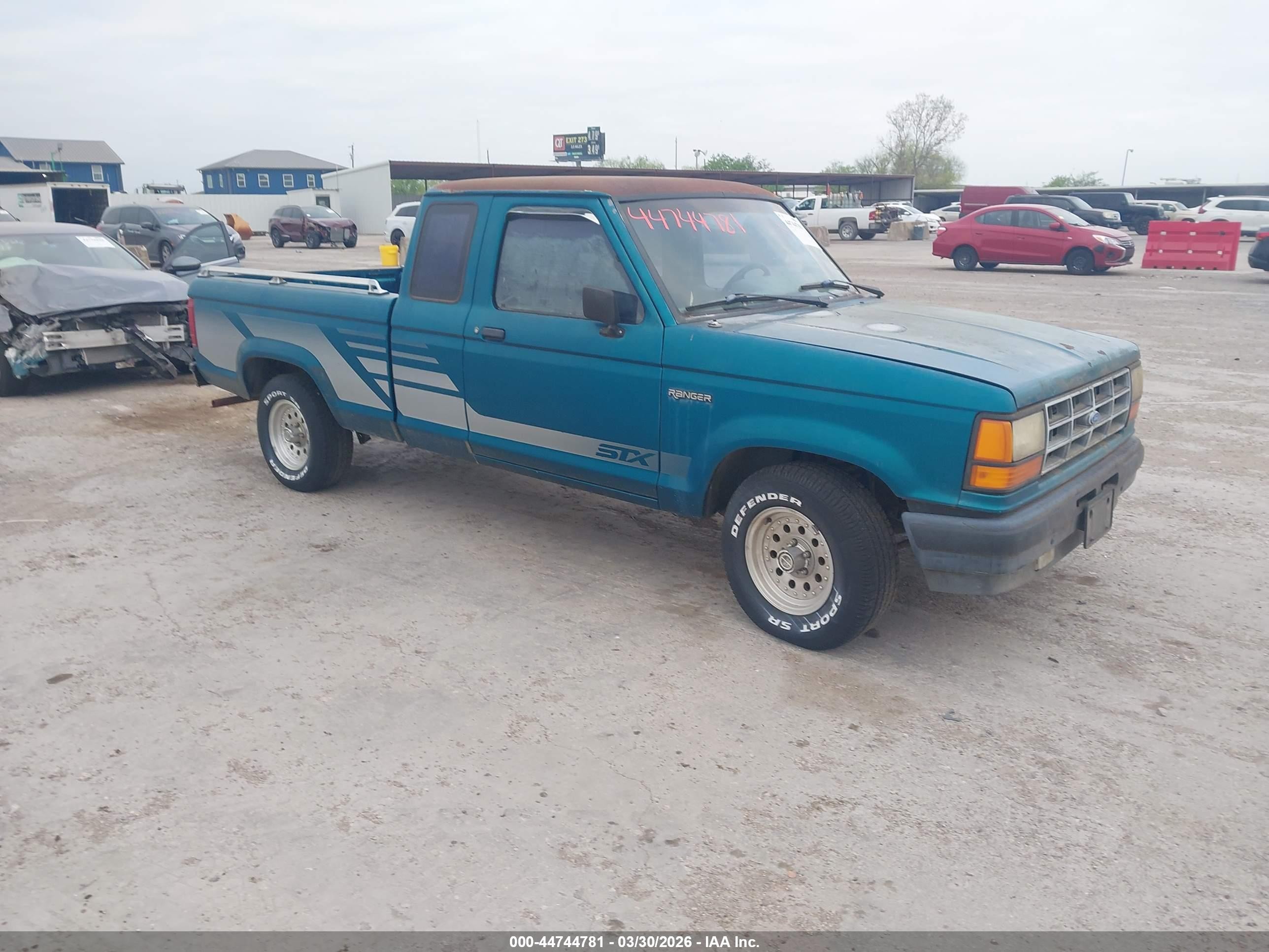 1992 Ford Ranger Super Cab Green vin: 1FTCR14X8NPA02481