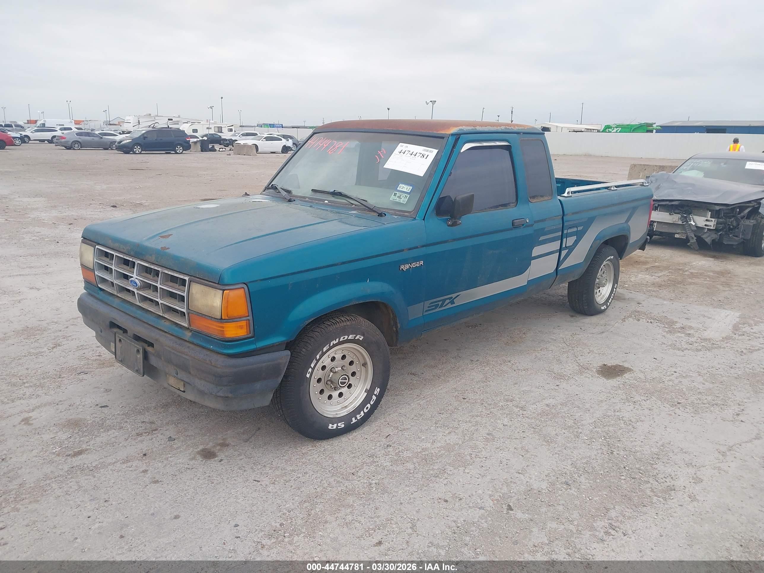 1992 Ford Ranger Super Cab Green vin: 1FTCR14X8NPA02481
