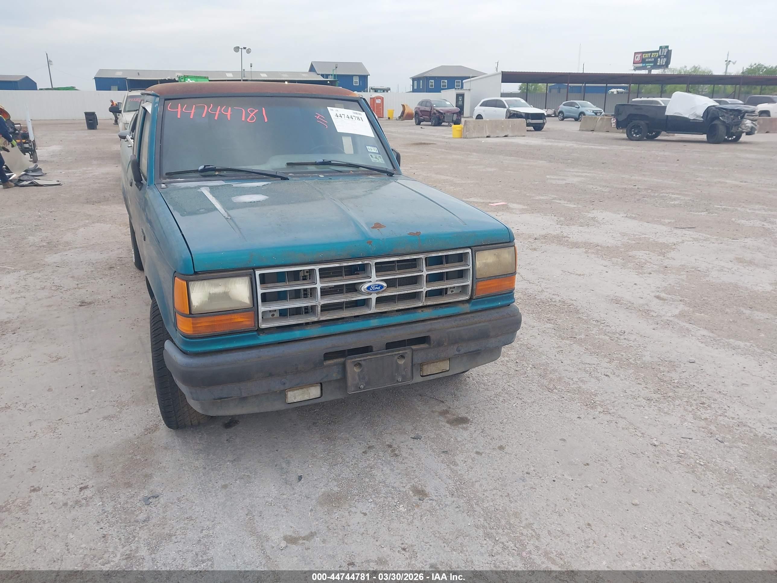 1992 Ford Ranger Super Cab Green vin: 1FTCR14X8NPA02481
