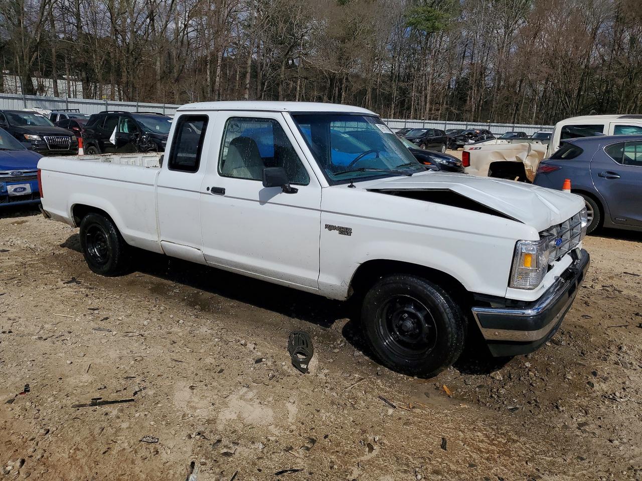 1991 Ford Ranger Super Cab White vin: 1FTCR14X9MTA07386