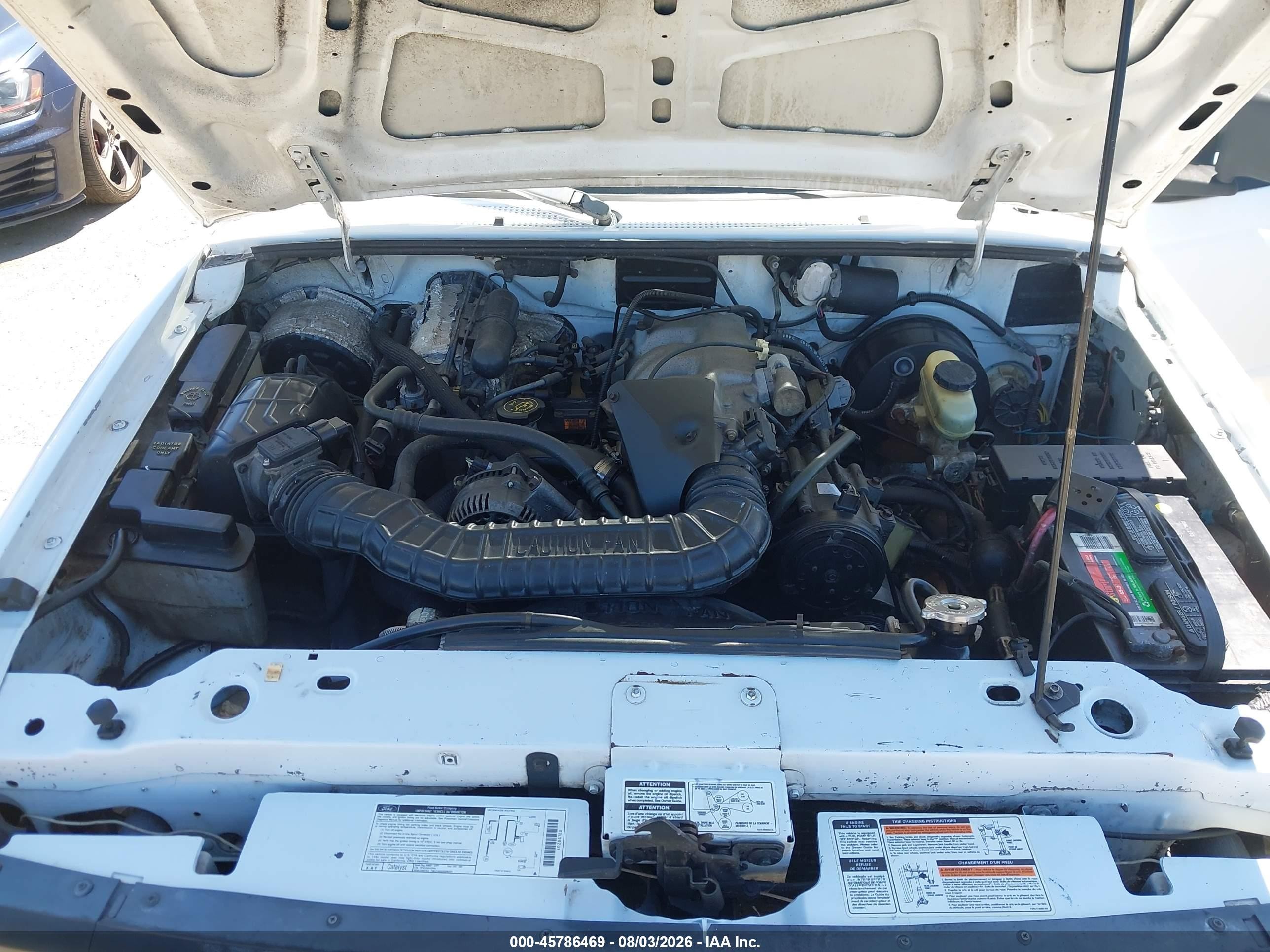 1994 Ford Ranger Super Cab White vin: 1FTCR14X9RPA59973