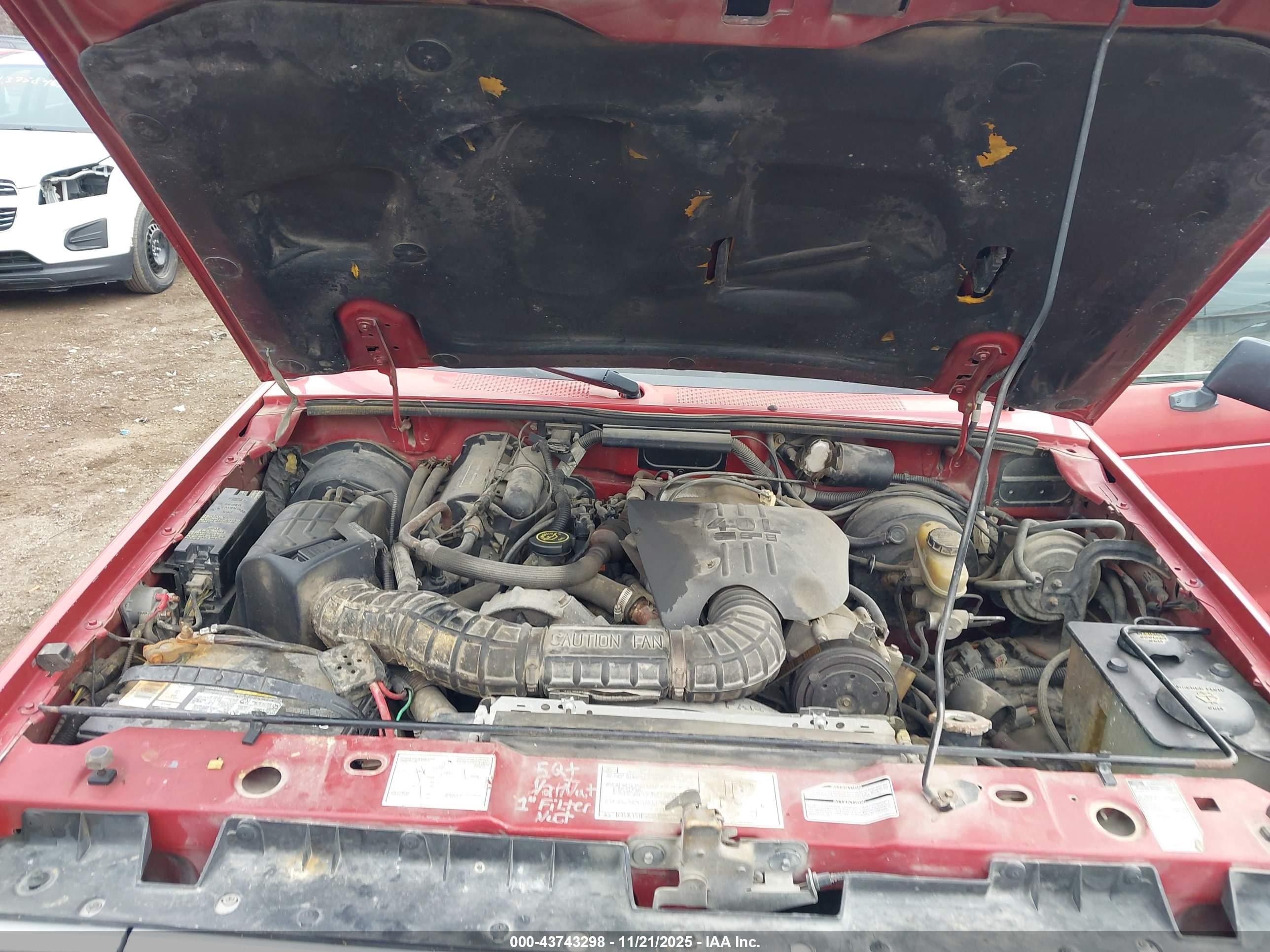 1990 Ford Ranger Super Cab Red vin: 1FTCR14XXLPA96814