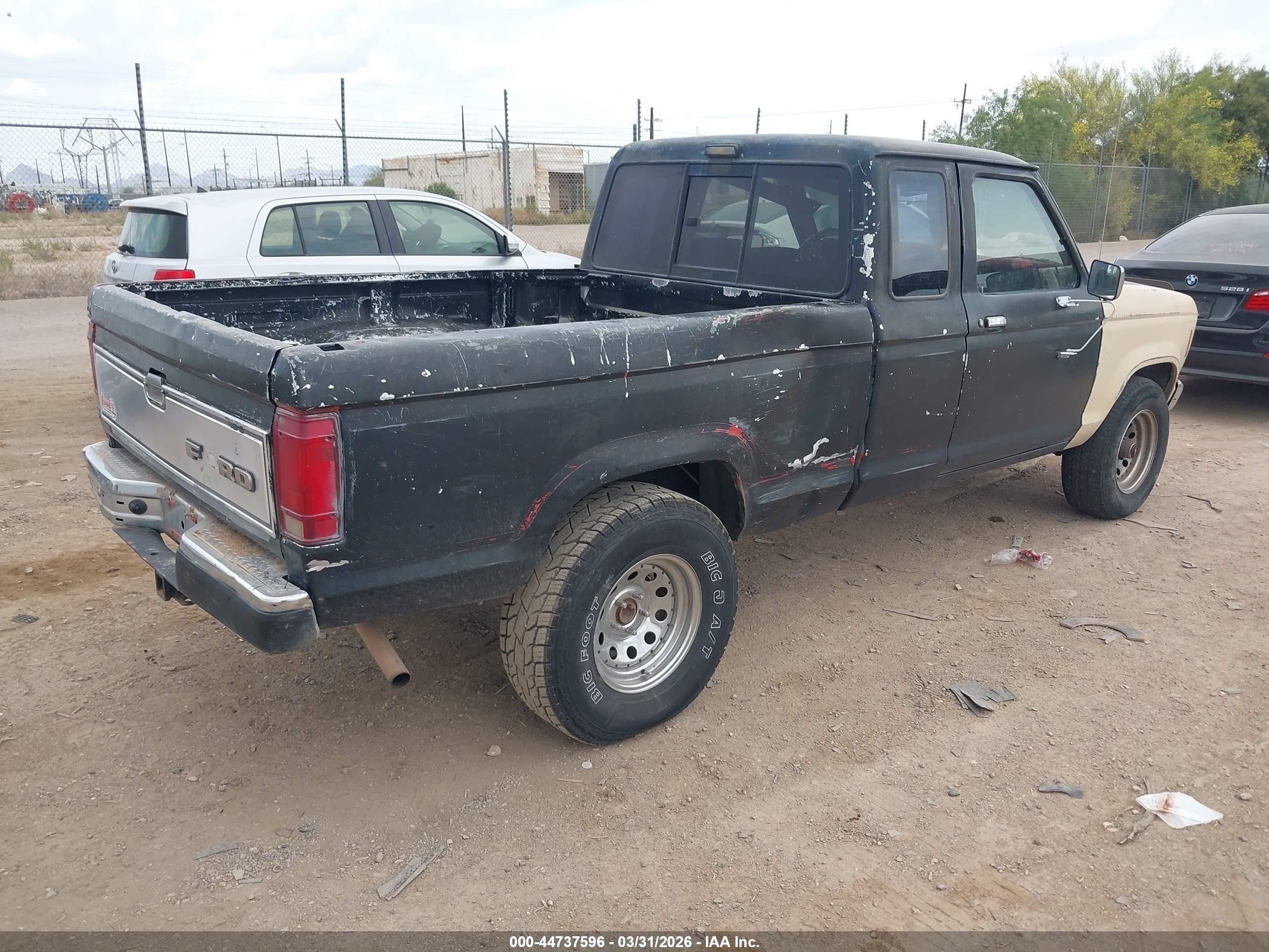 1987 Ford Ranger Super Cab Black vin: 1FTCR15T1HPA24743